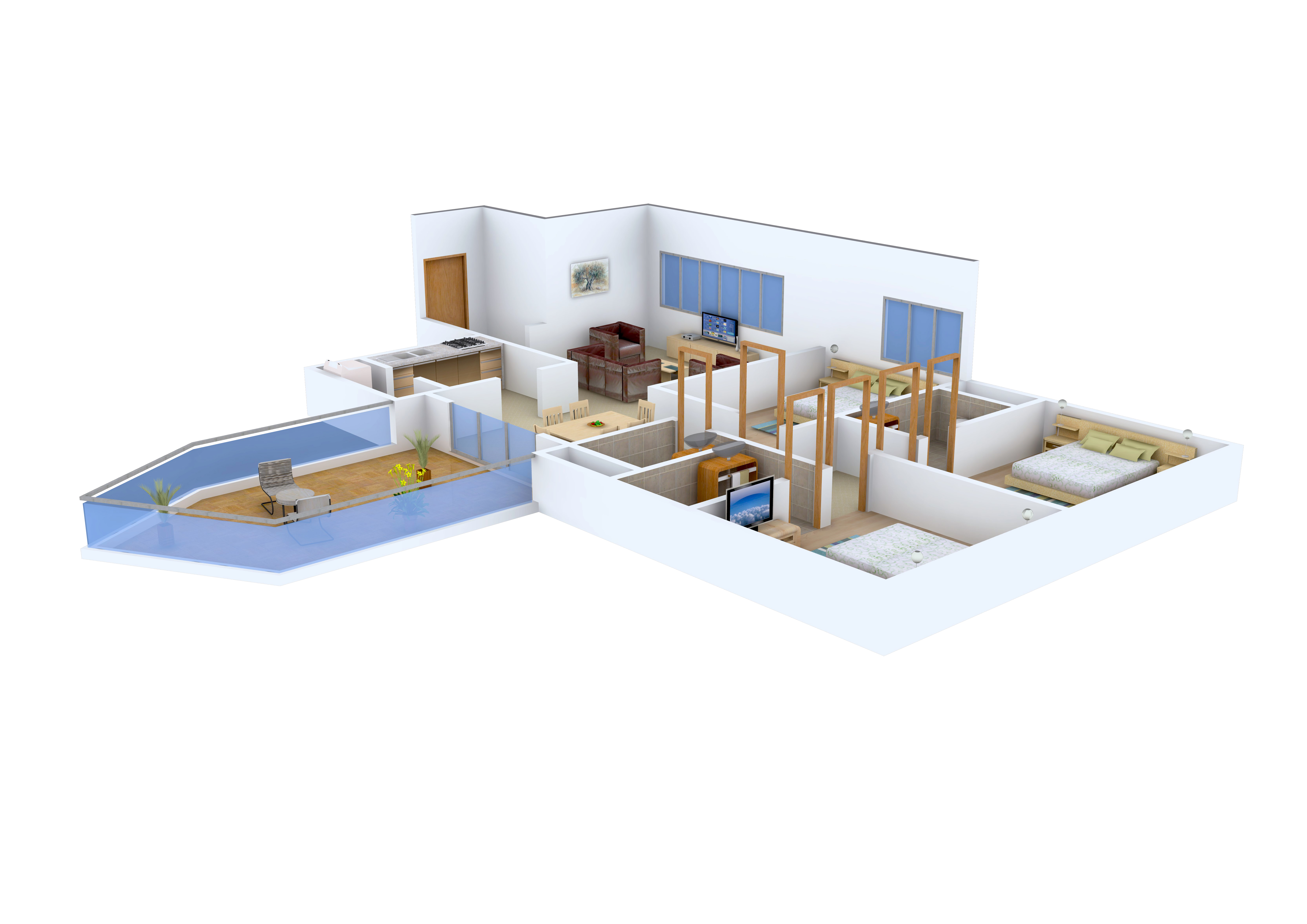 3DFloorPlan of JK Park Ridge
