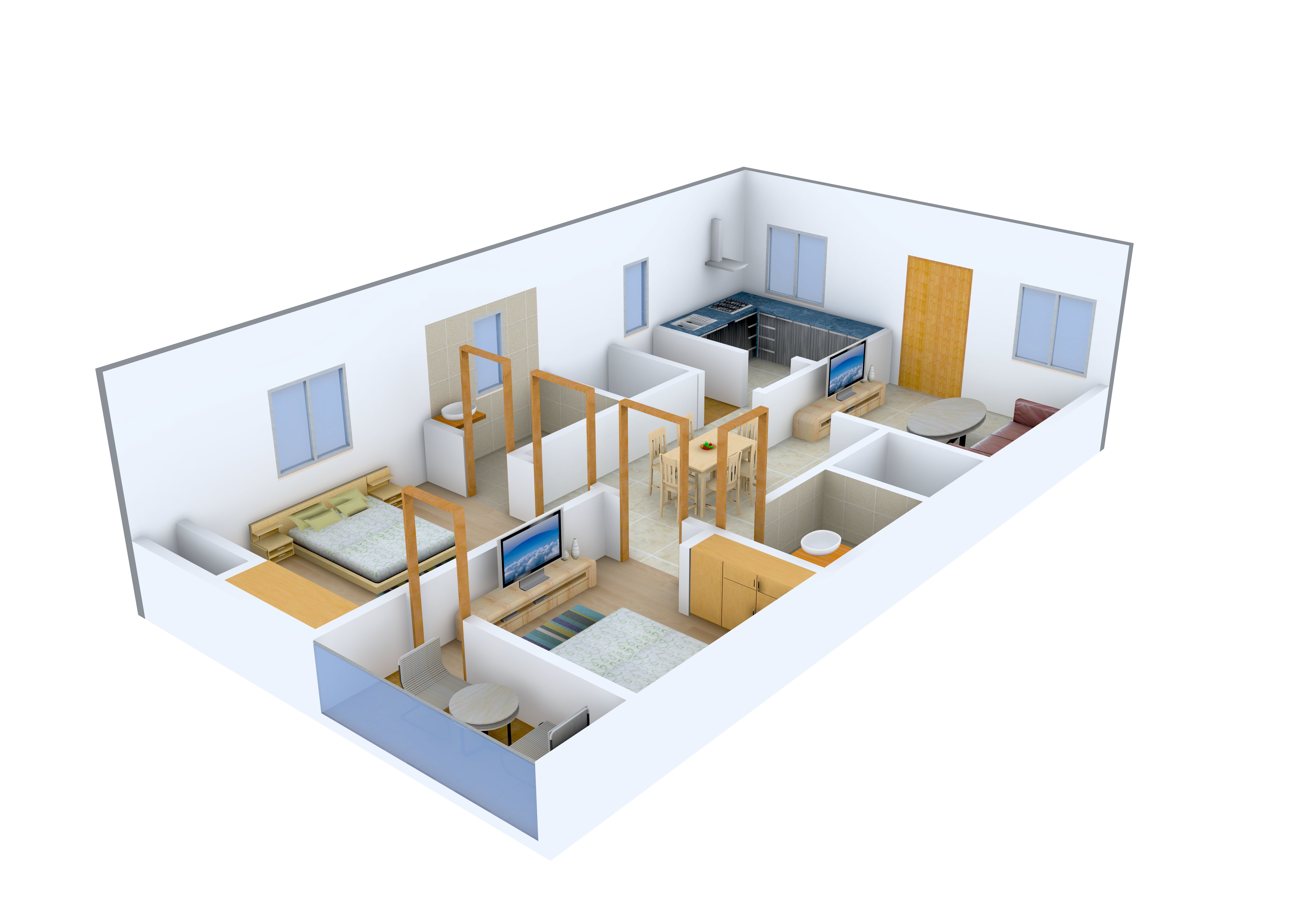 3DFloorPlan of Rajparis Ram Nivas
