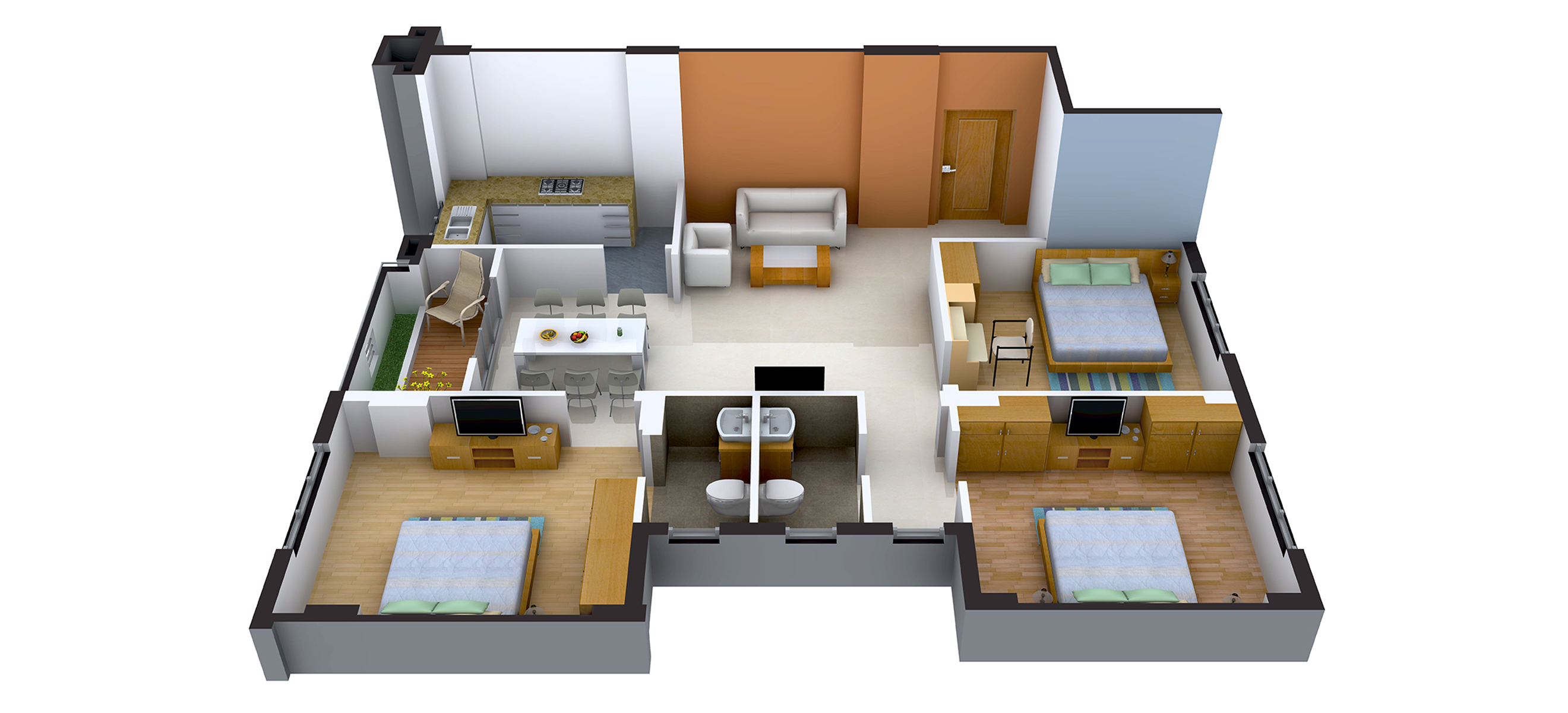 3DFloorPlan of Sugam Sudhir
