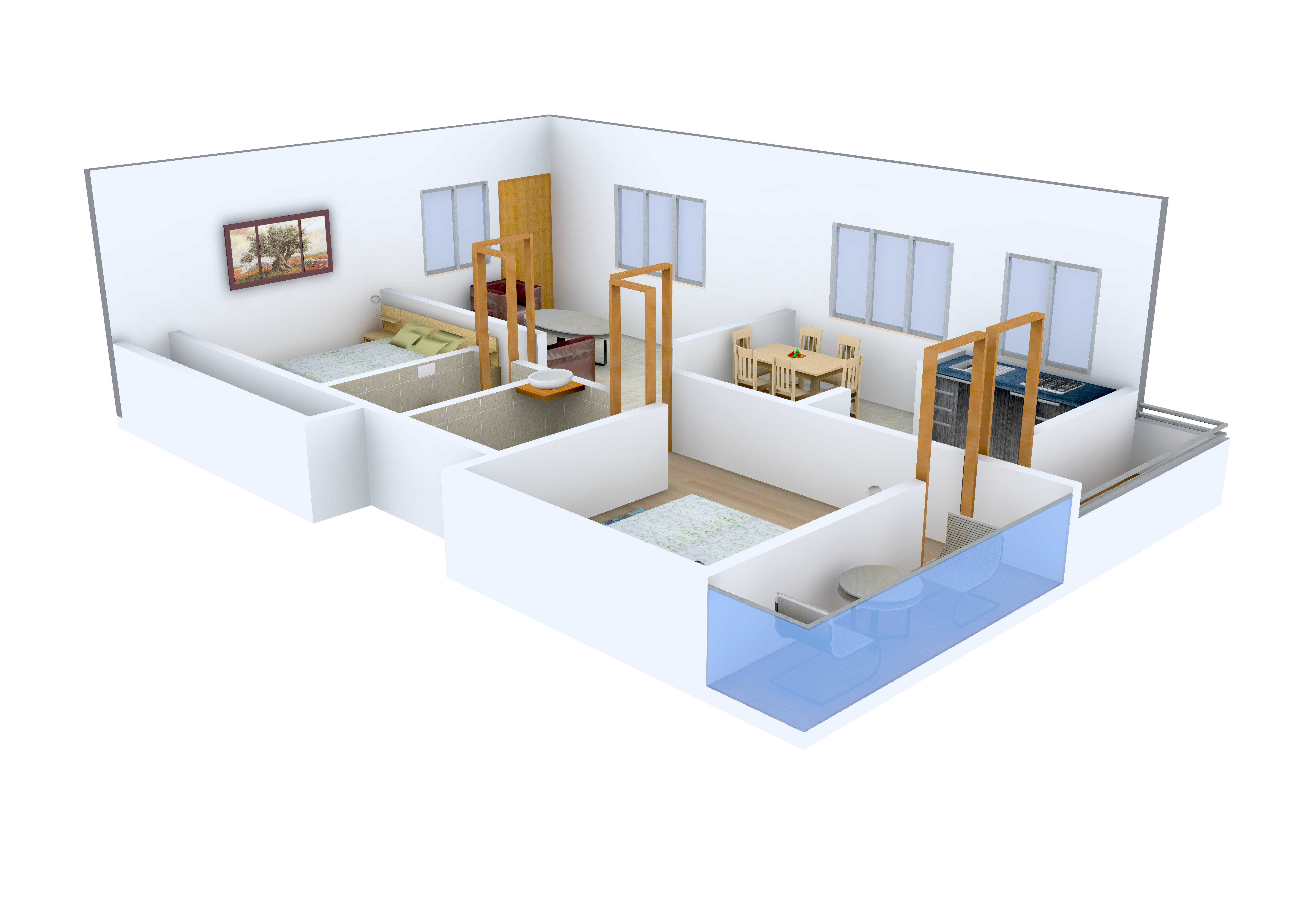 3DFloorPlan of Vaastu Lavender