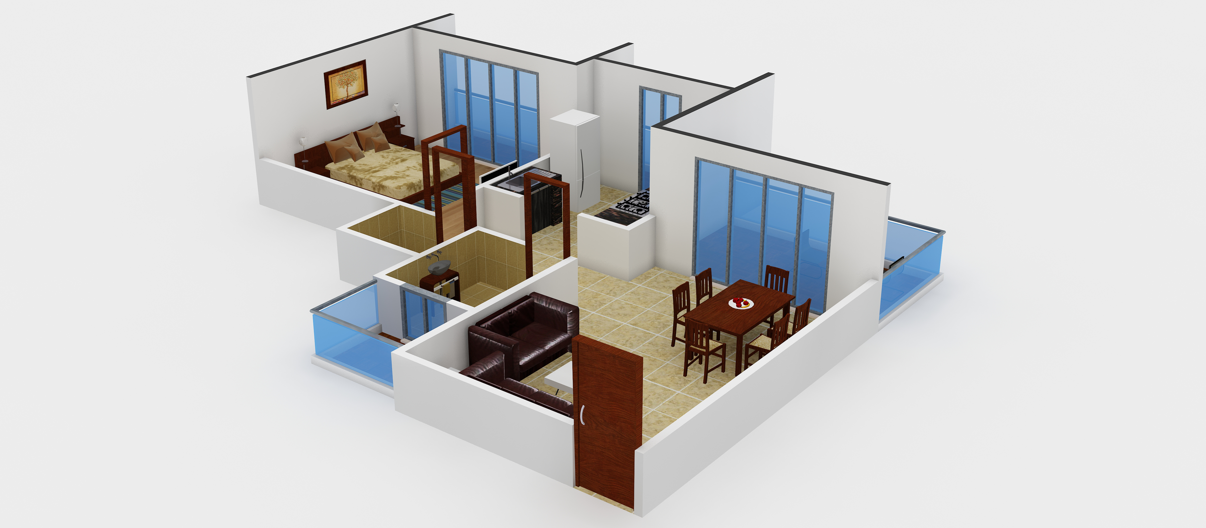 3DFloorPlan of Shining Marble Arch