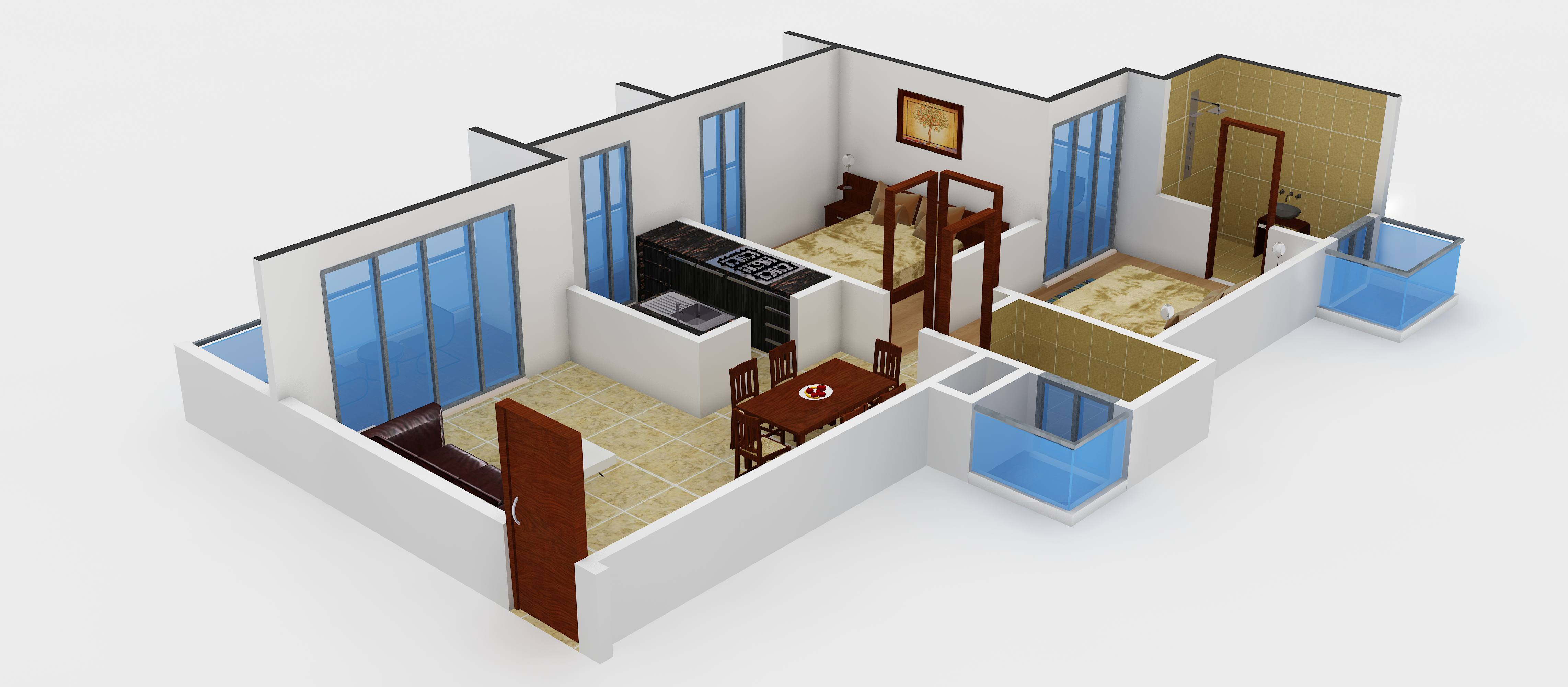 3DFloorPlan of Shining Marble Arch
