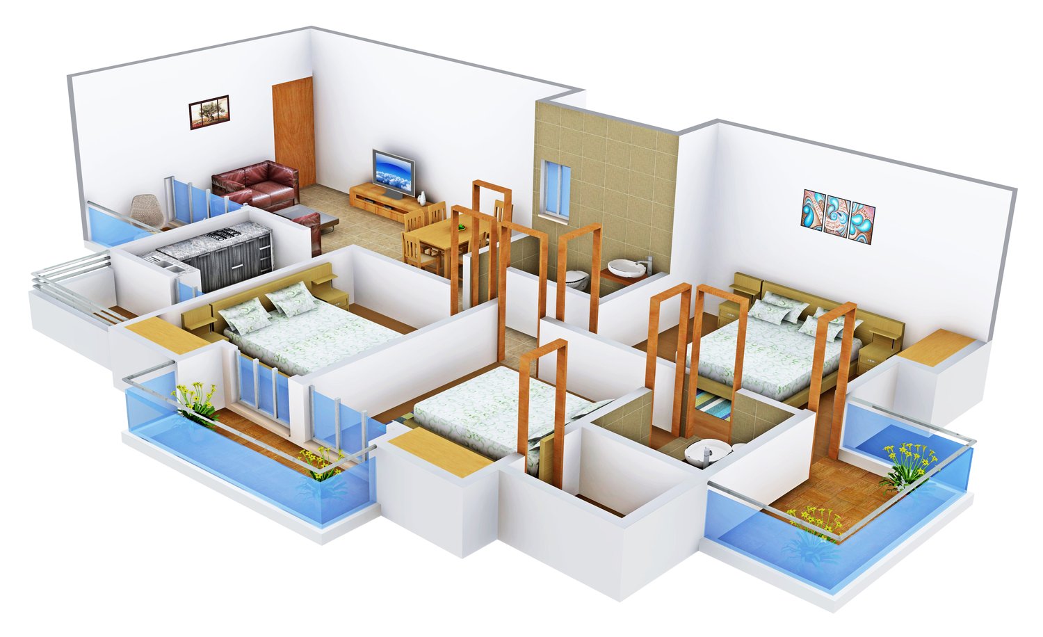 3DFloorPlan of The Antriksh Golf Links