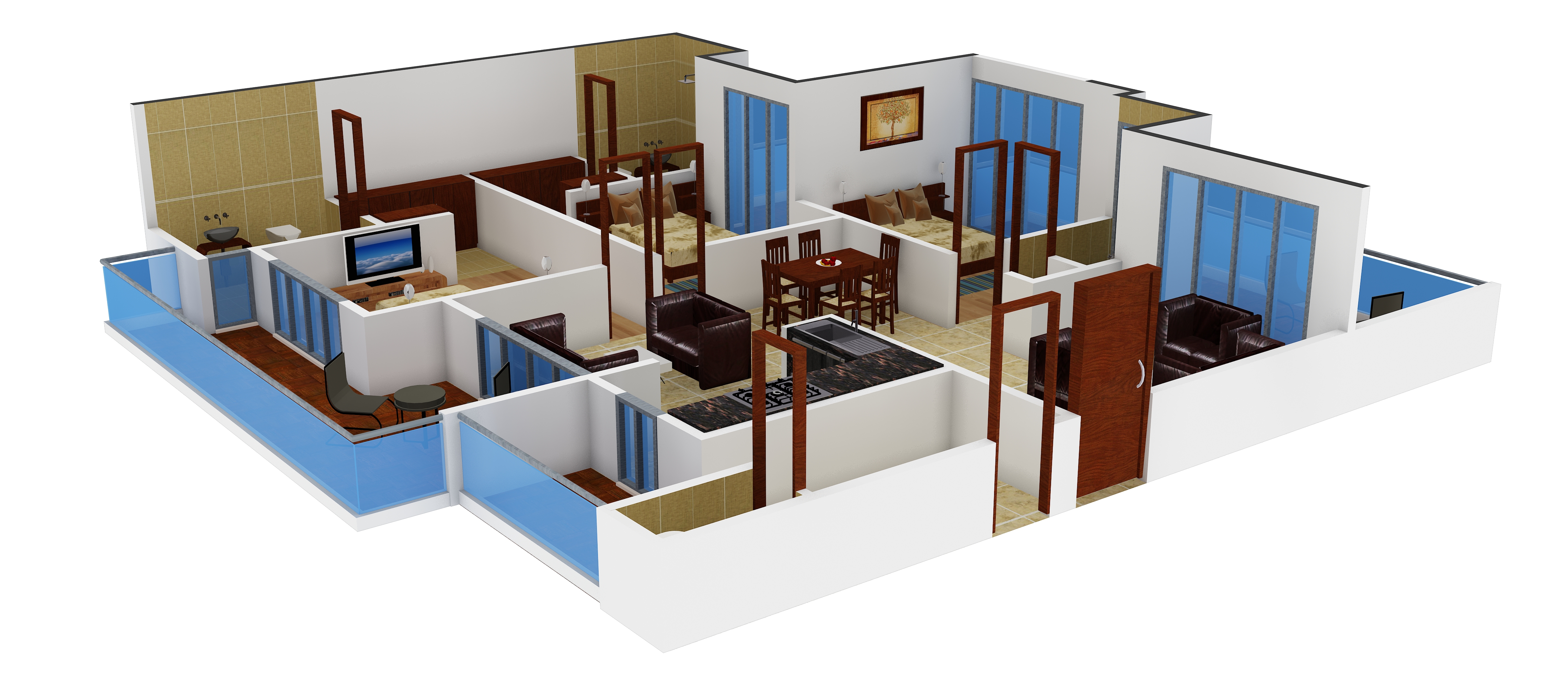 3DFloorPlan of Parx Laureate