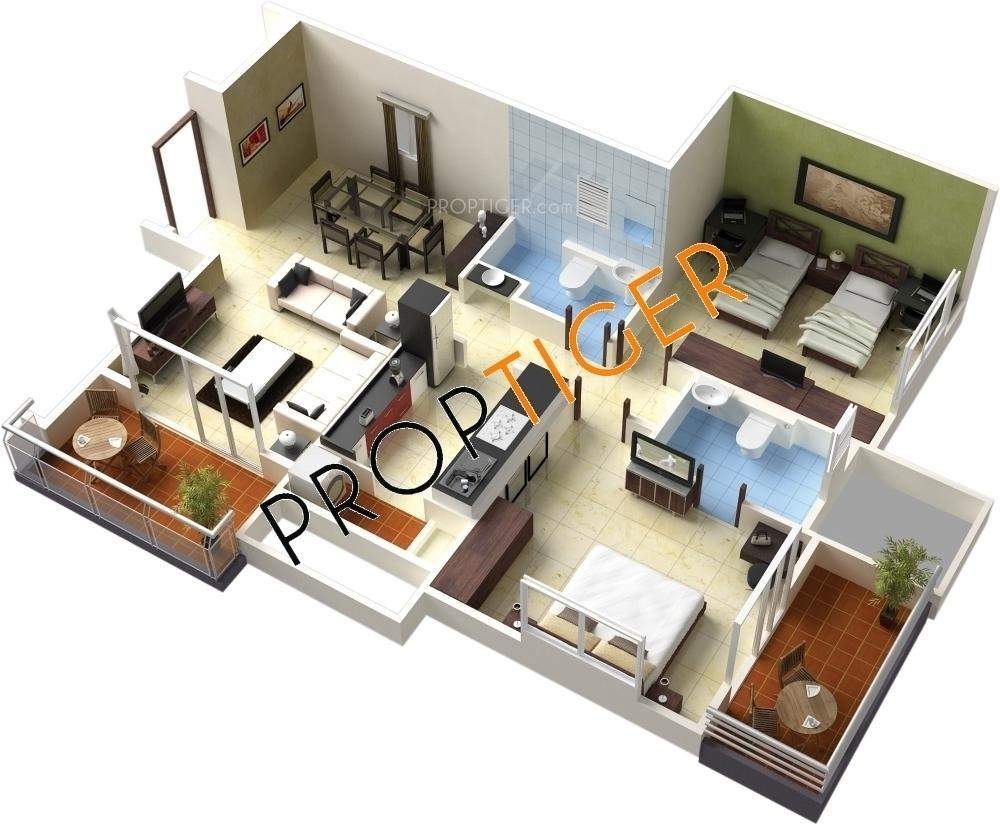 3DFloorPlan of Naiknavare Irene Towers