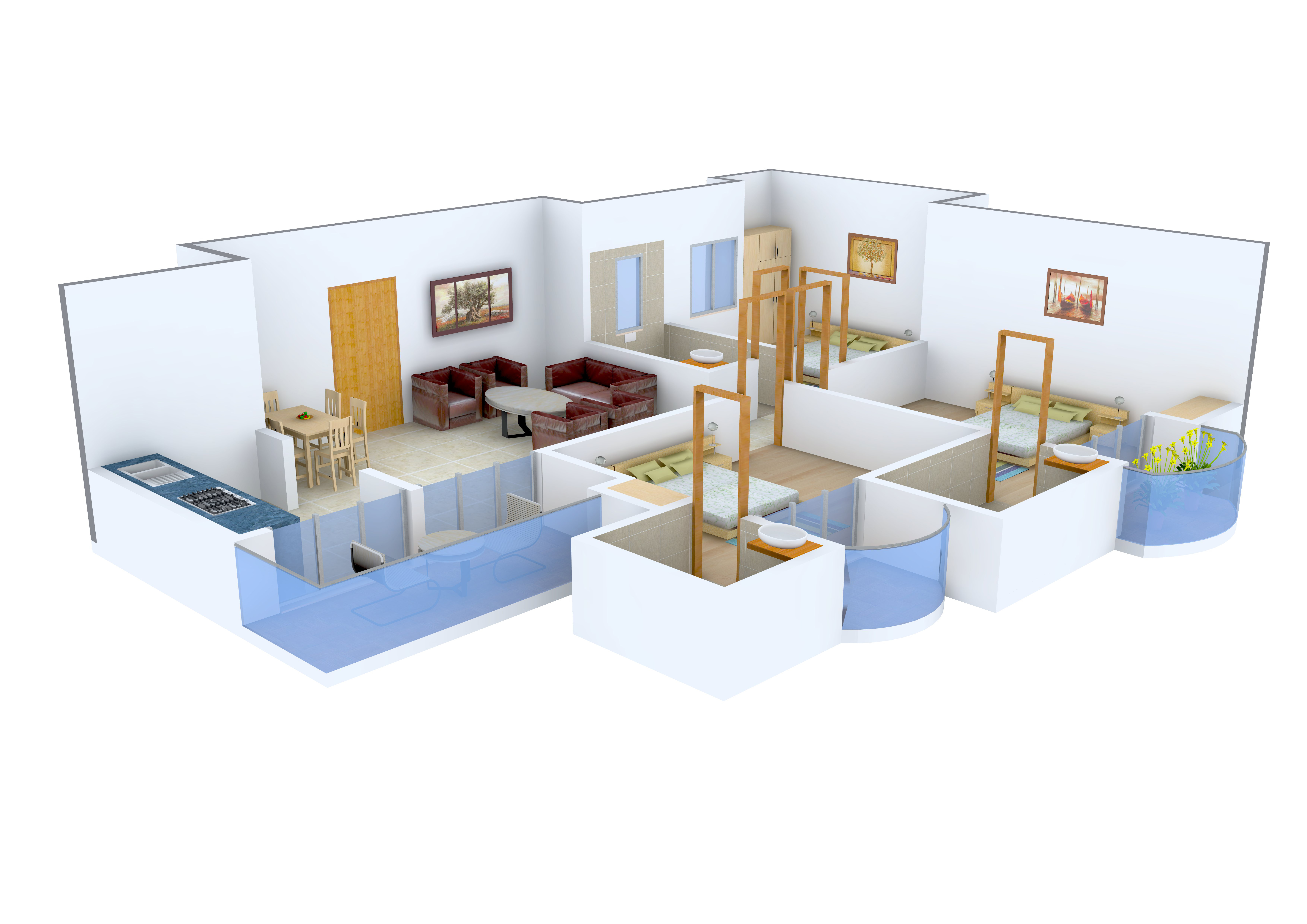 3DFloorPlan of RMS Signature Residency