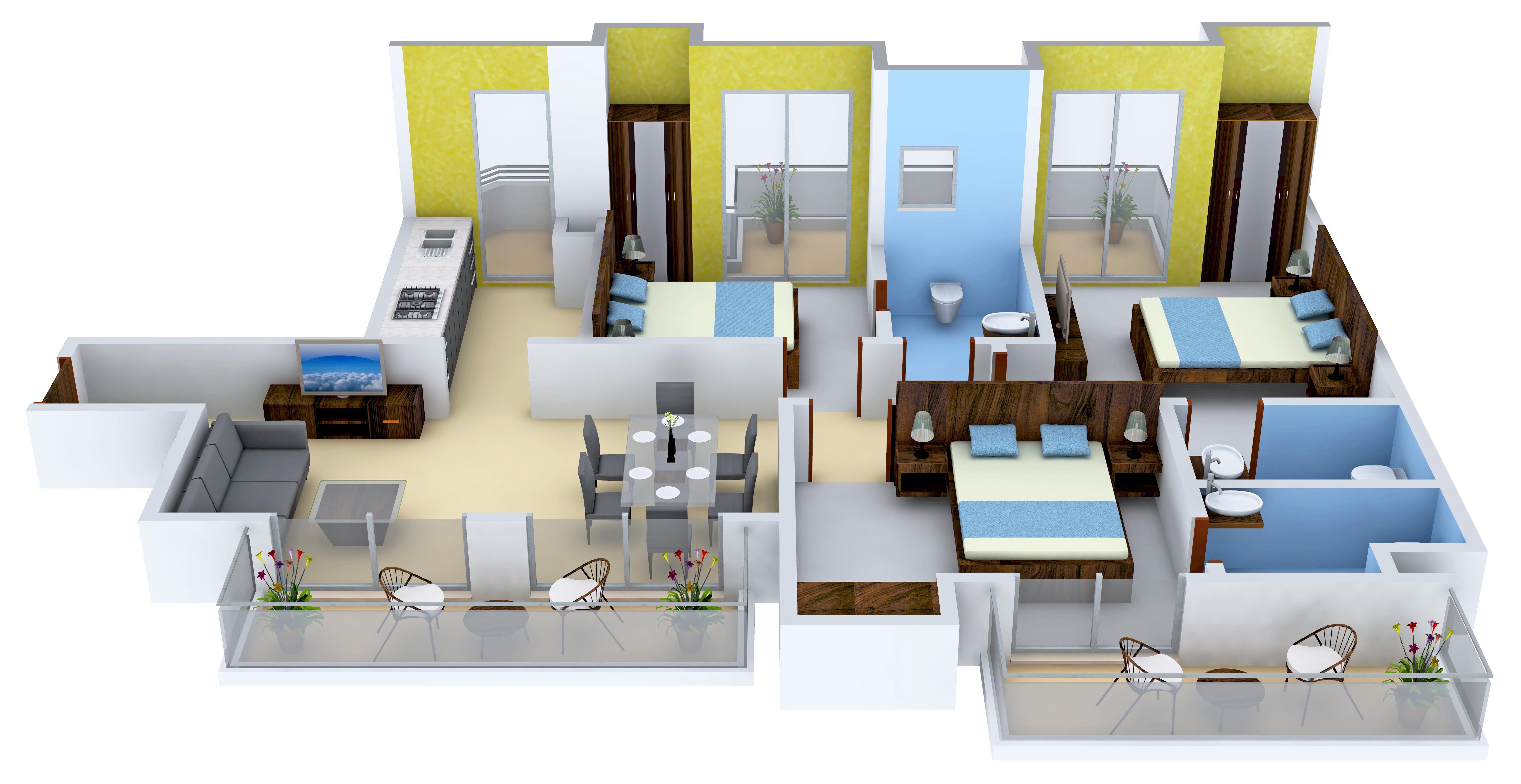 3DFloorPlan of CHD 106 Golf Avenue