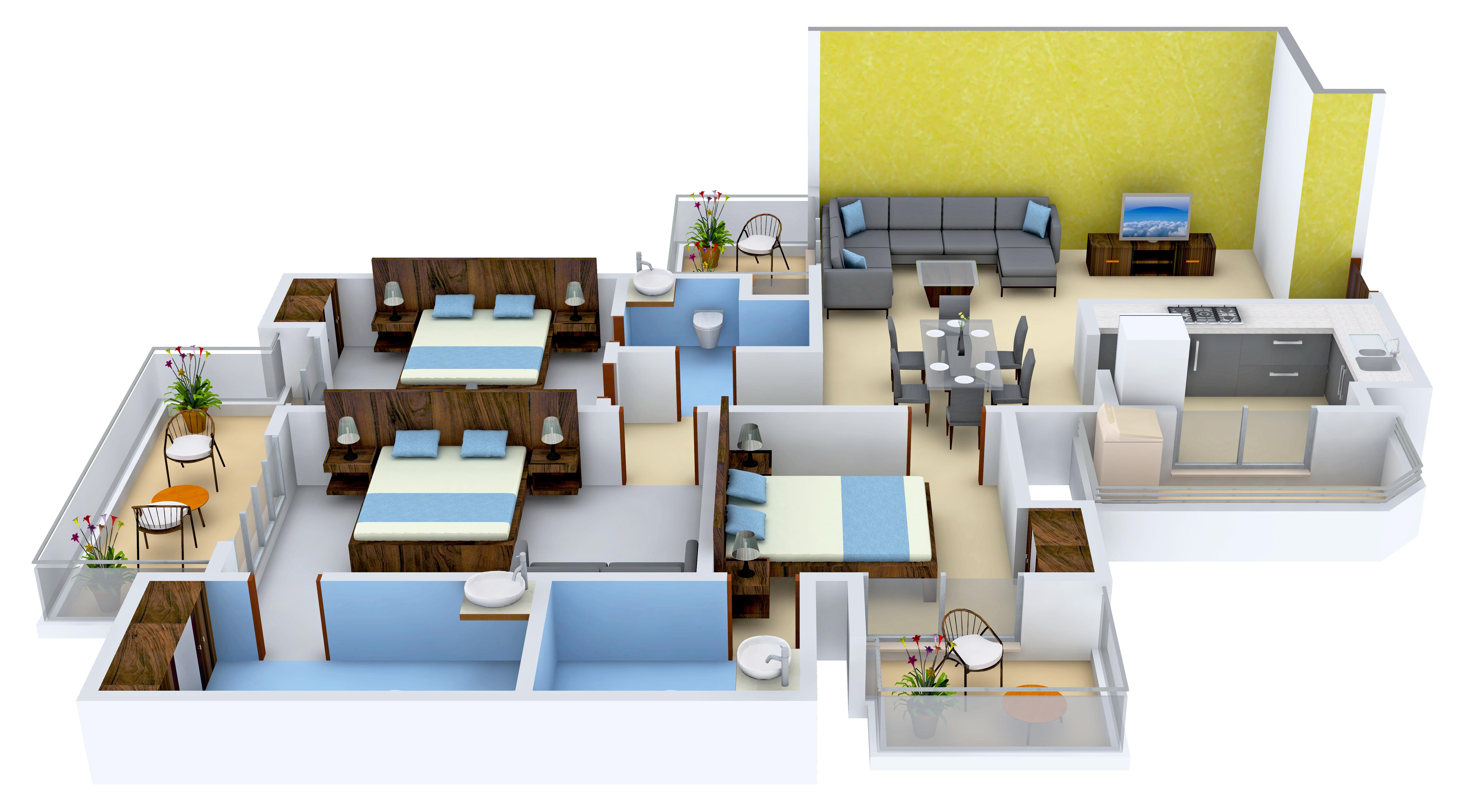 3DFloorPlan of CHD 106 Golf Avenue