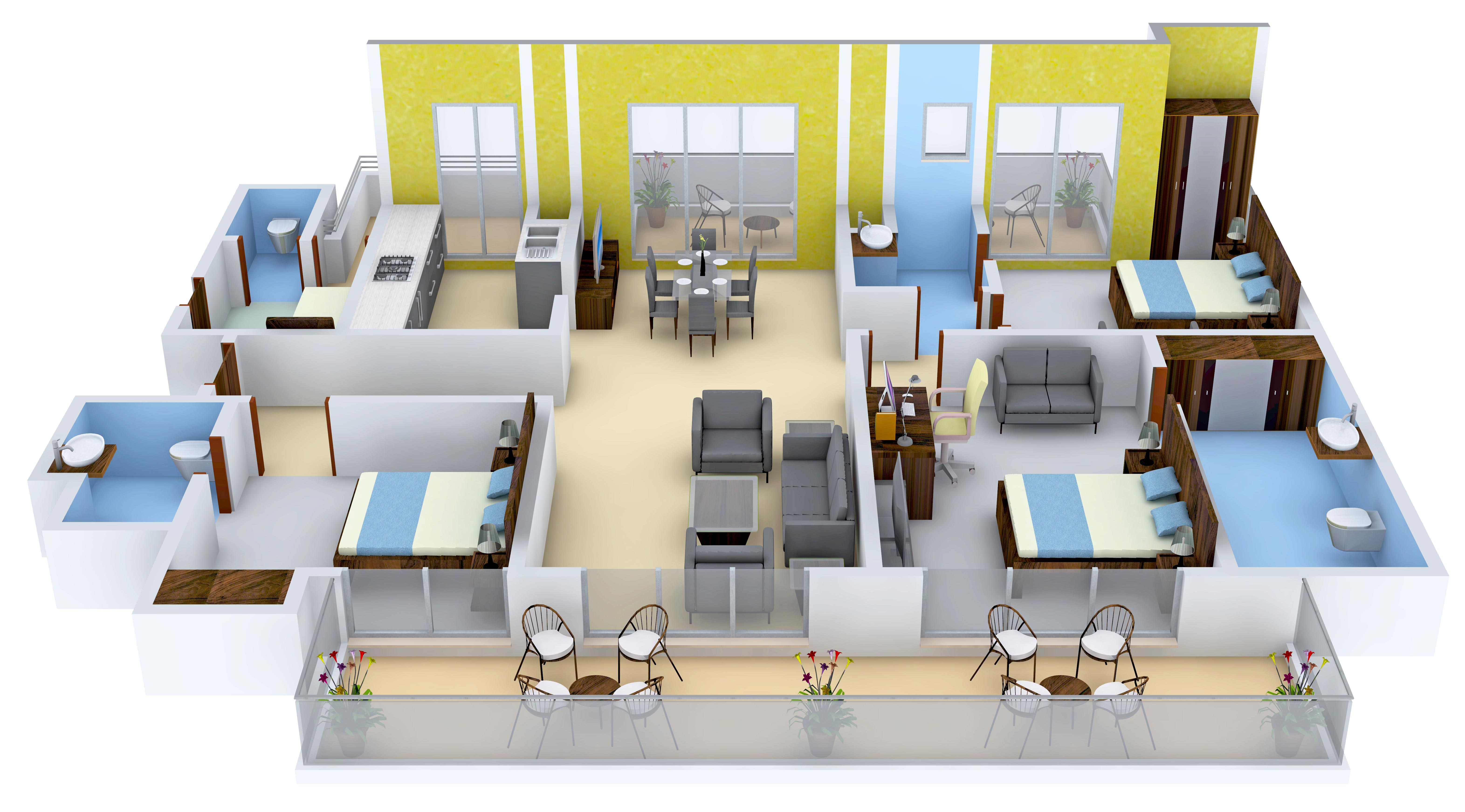 3DFloorPlan of CHD 106 Golf Avenue