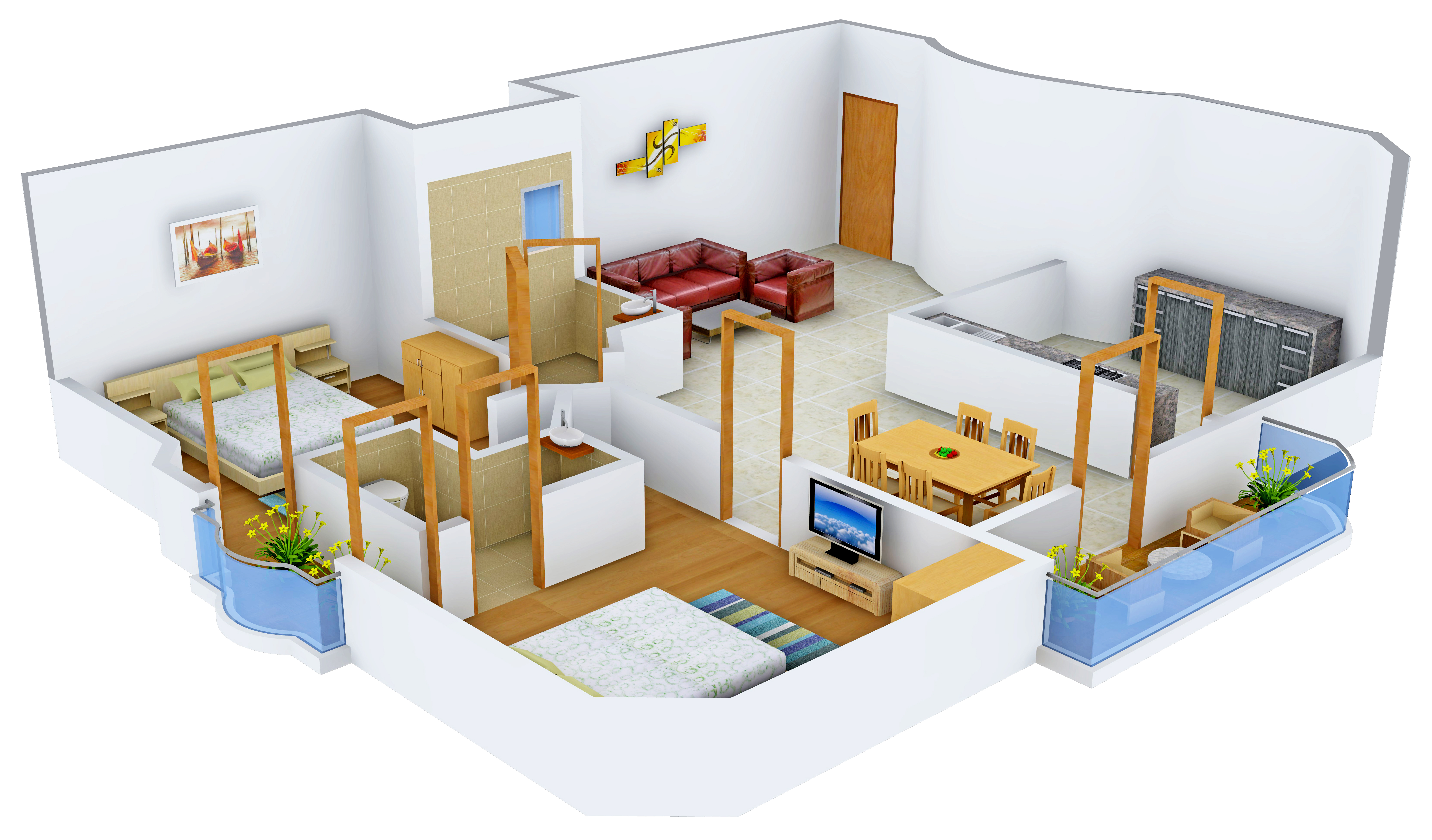 3DFloorPlan of Aswathy Housing Gardens