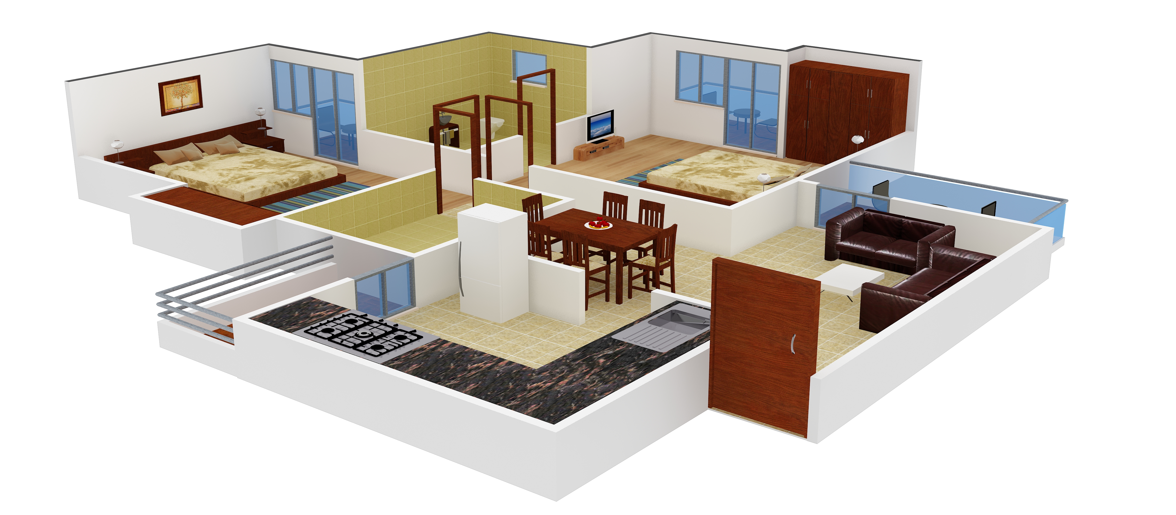 3DFloorPlan of Aditya Luxuria Estate
