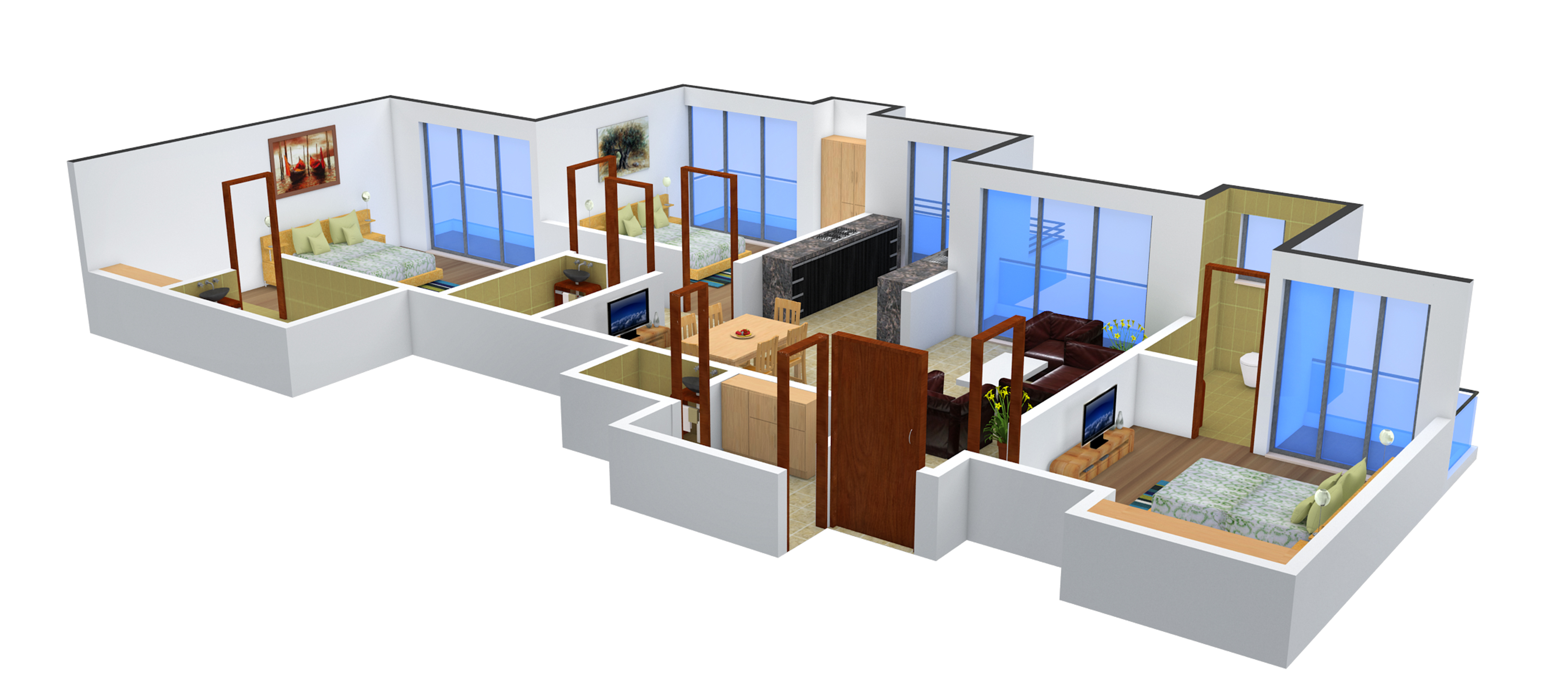 955 sq ft 2 BHK 2T Apartment for Sale in Prateek Group Wisteria Sector 77 Noida