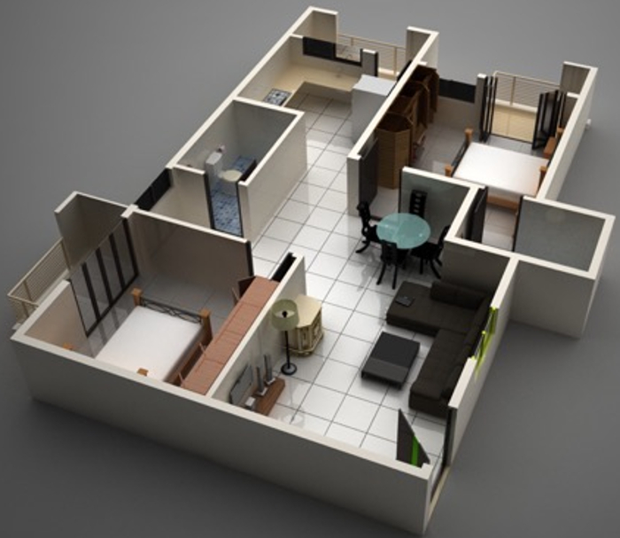 3DFloorPlan of S2 Homes Avantikaa