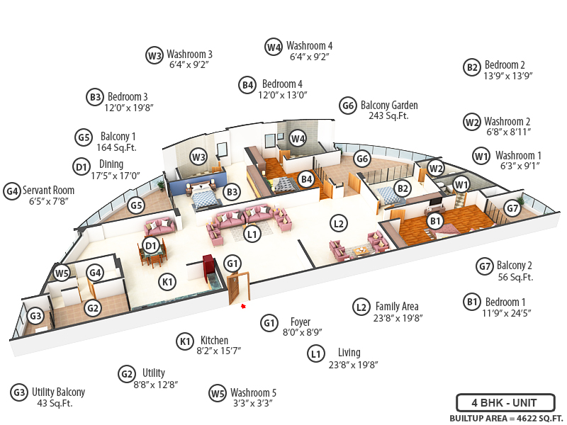 3DFloorPlan of Maratt Pimento