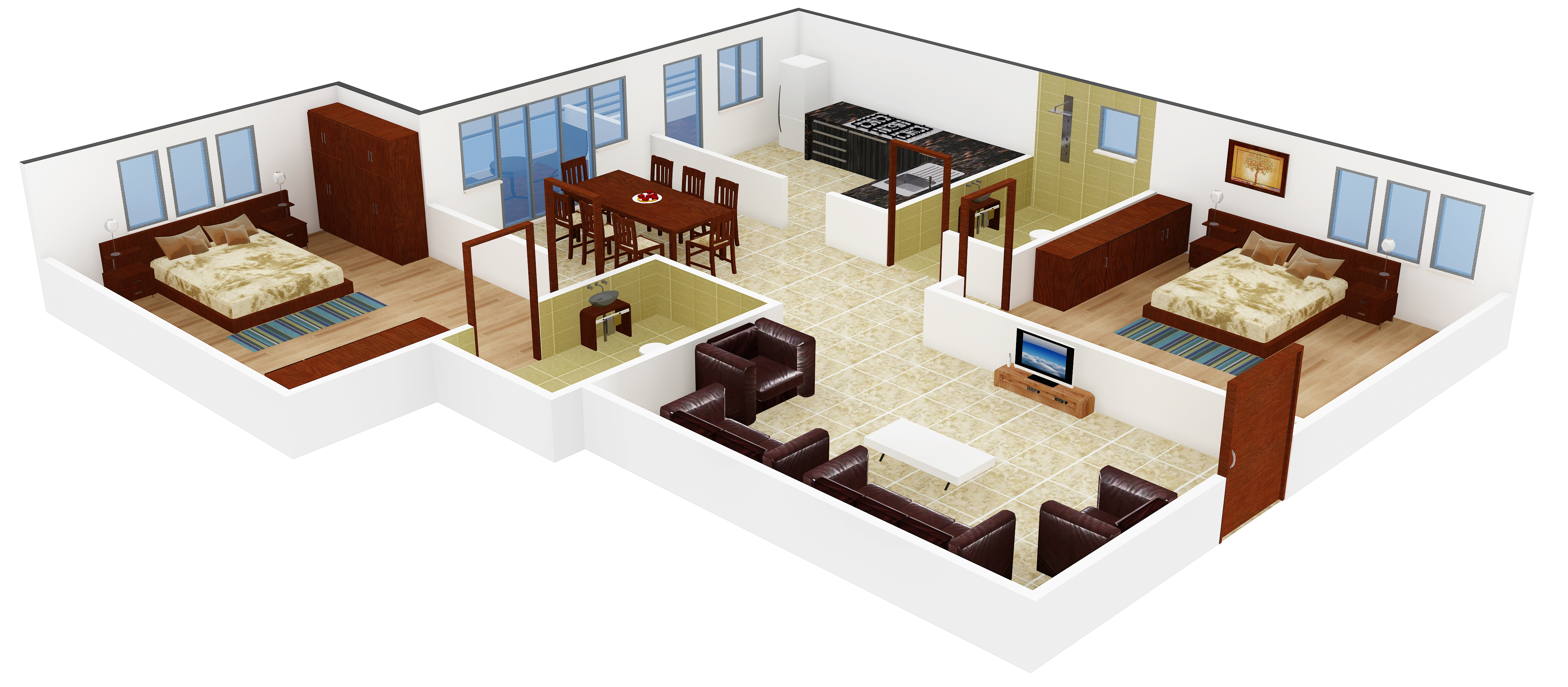 3DFloorPlan of Nirman Silver Oak