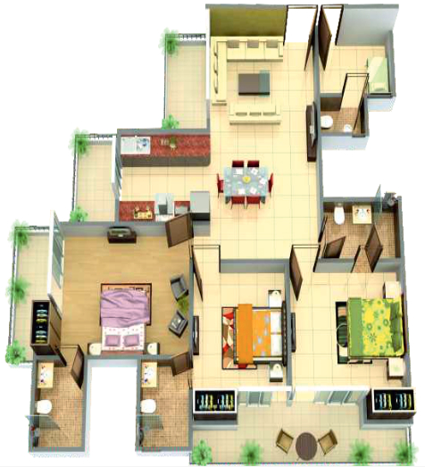 3DFloorPlan of Victory Central