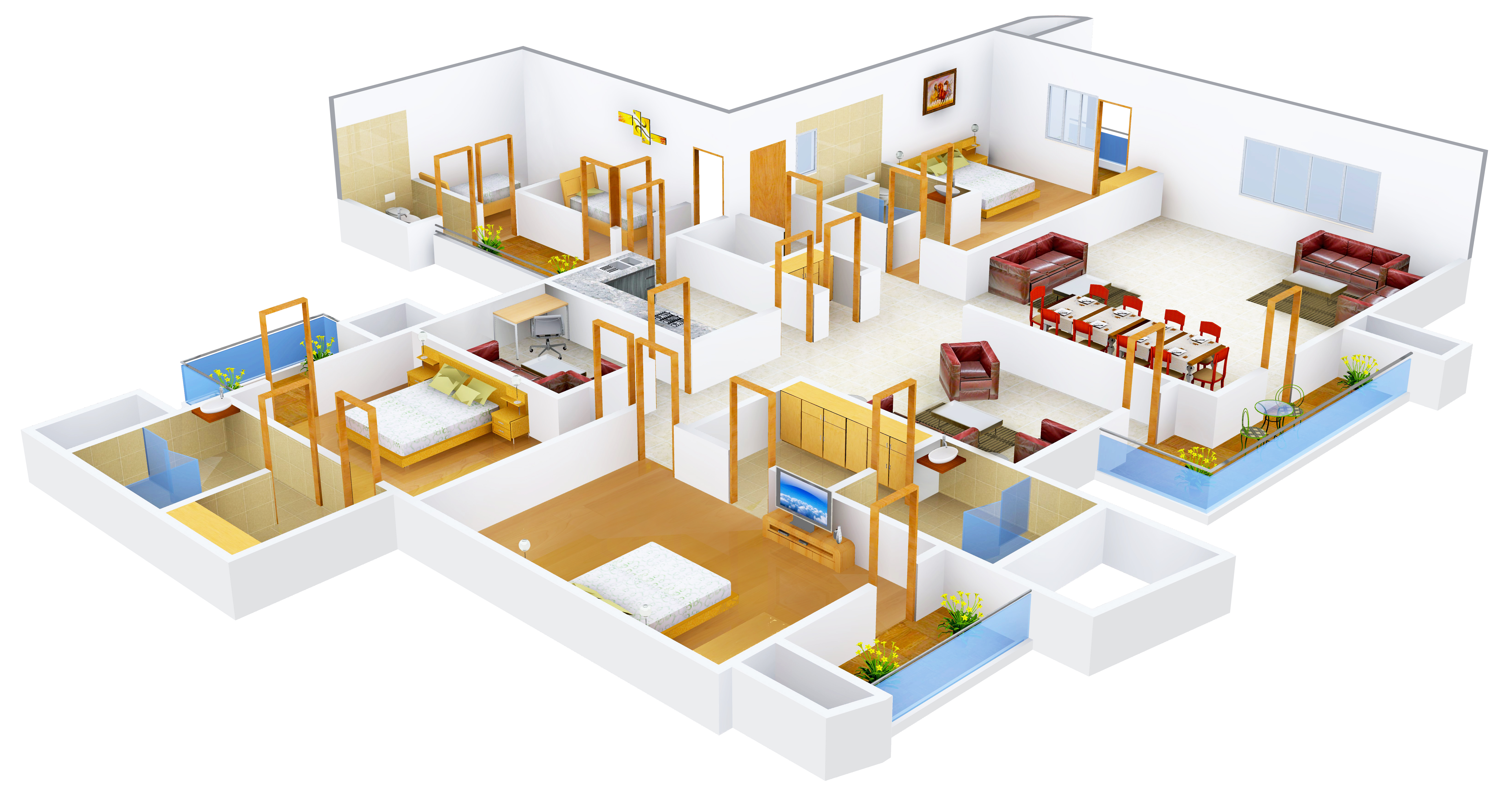 3DFloorPlan of The 3C Lotus 300