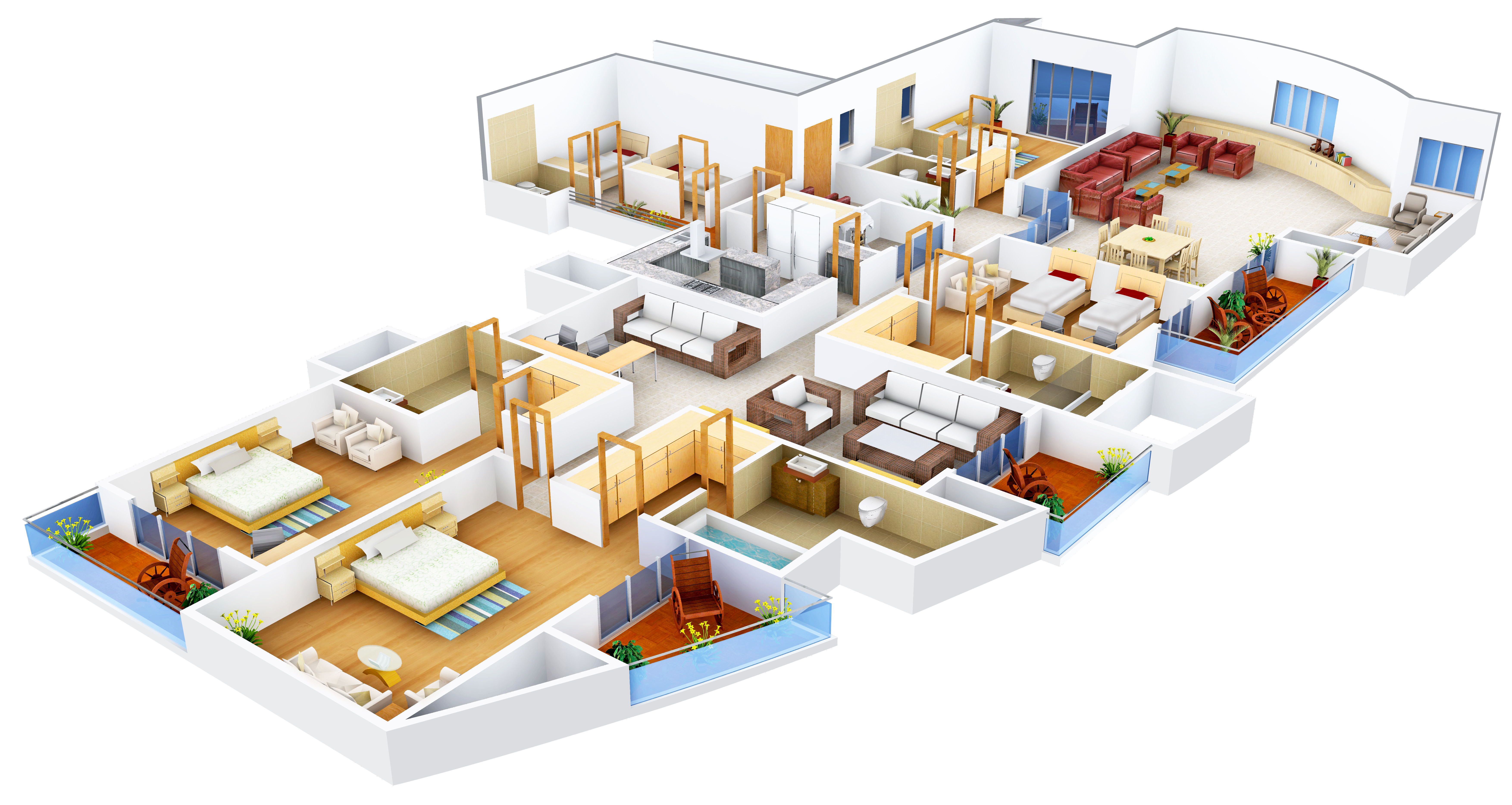 3DFloorPlan of The 3C Lotus 300