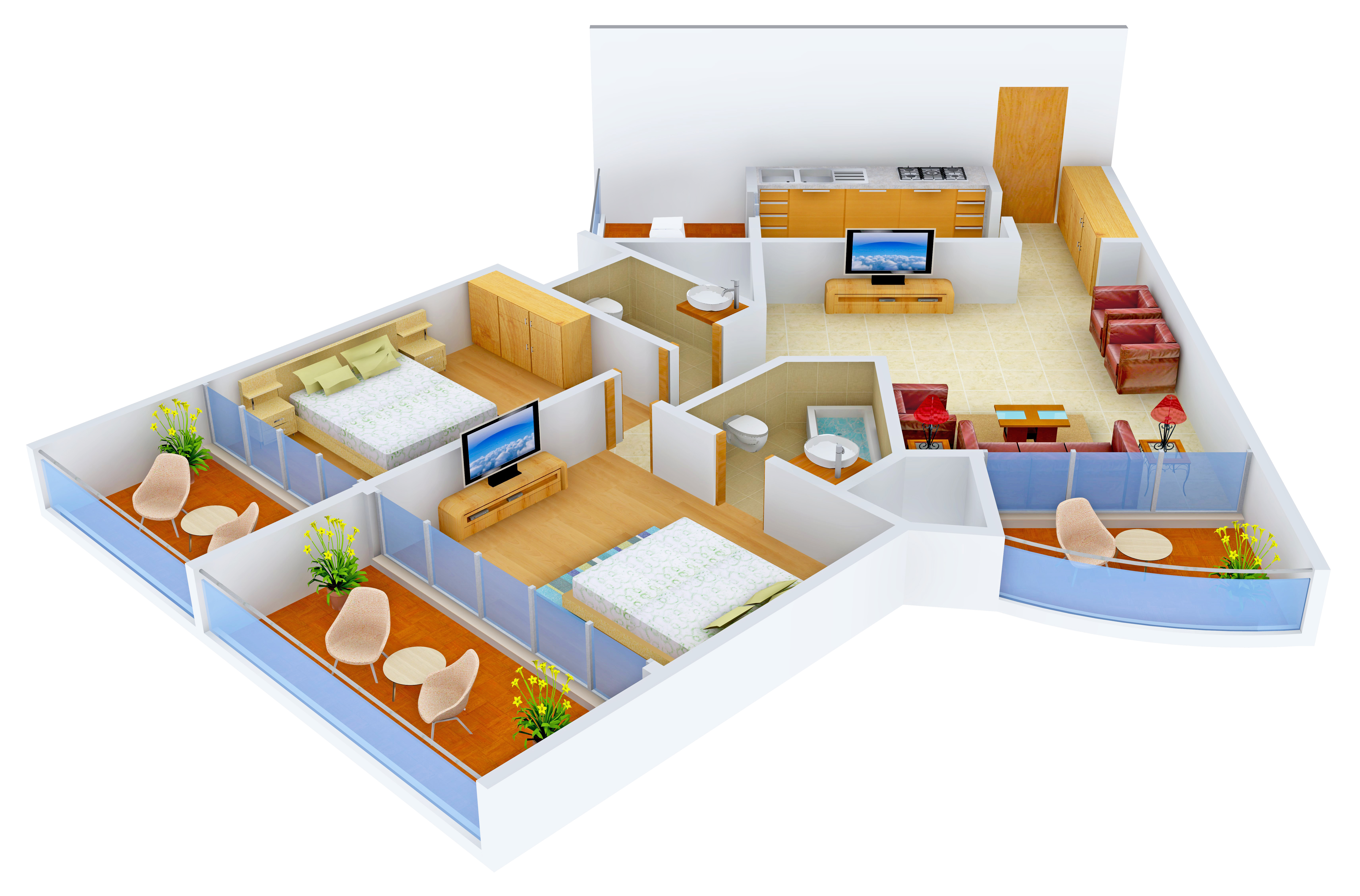 3DFloorPlan of DB Orchid Enclave