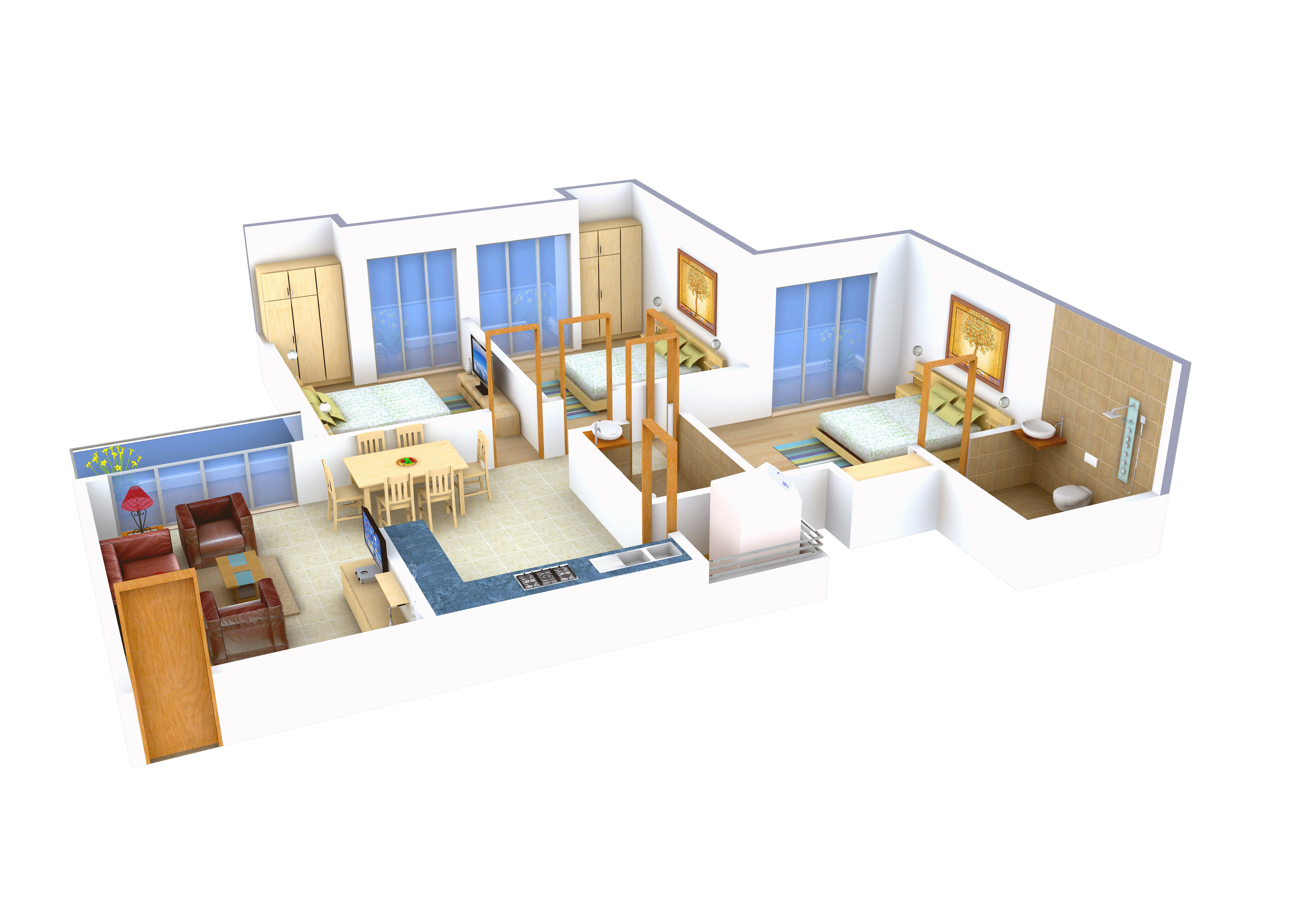 3DFloorPlan of Panchsheel Greens