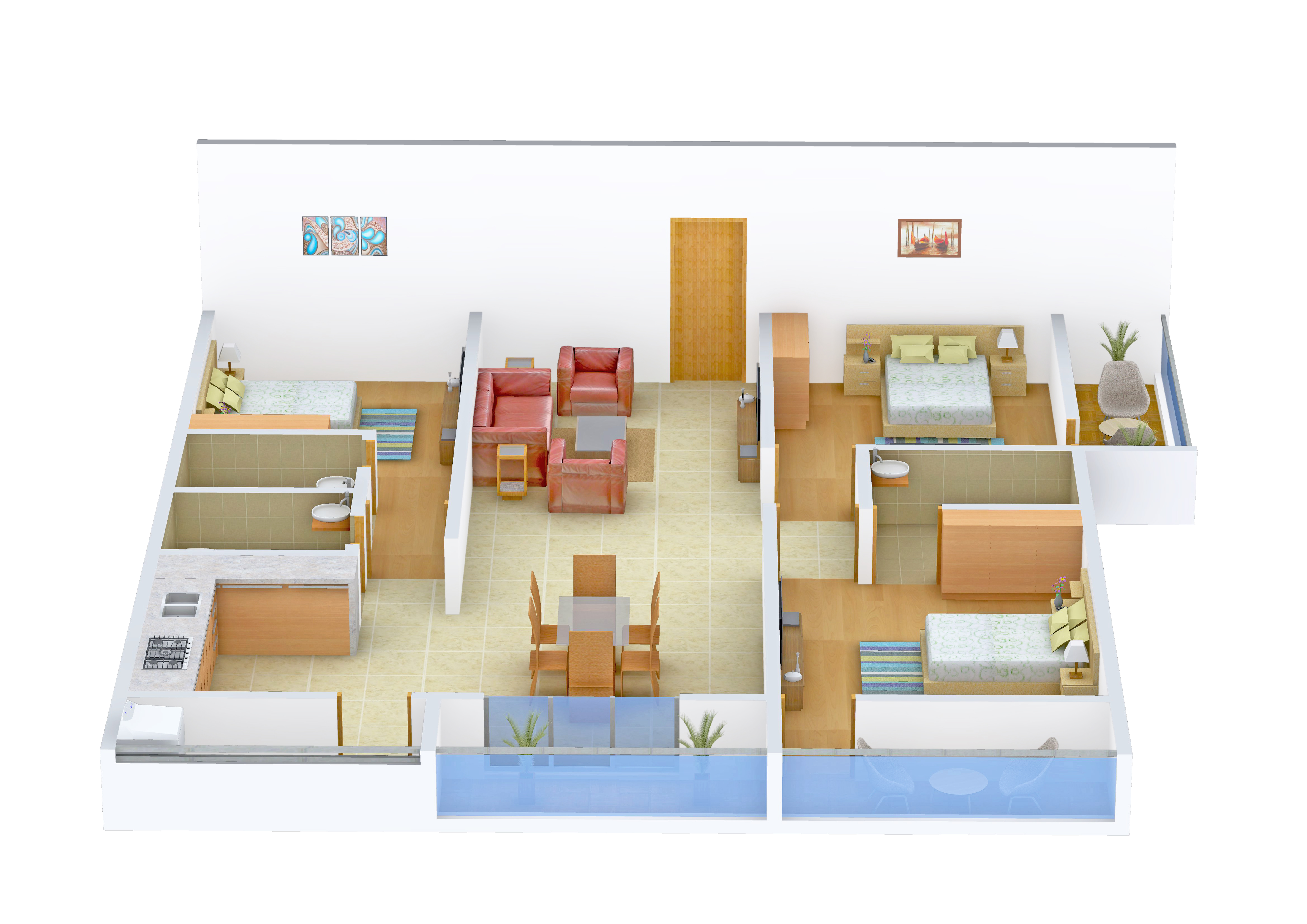 3DFloorPlan of Sri GM Reddys Royale