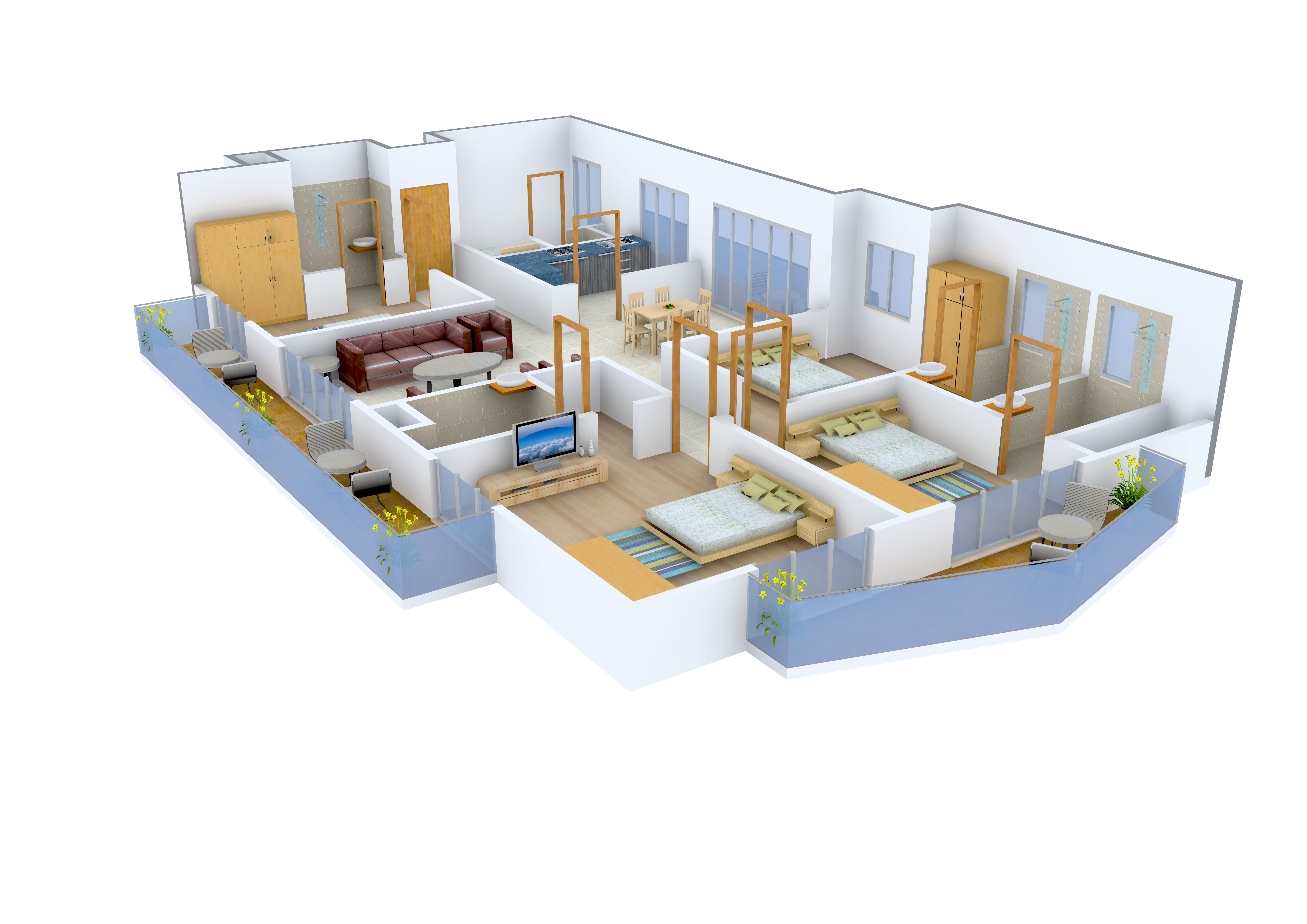 2320 sq ft 3 BHK 3T Apartment for Sale in Anant Raj Group