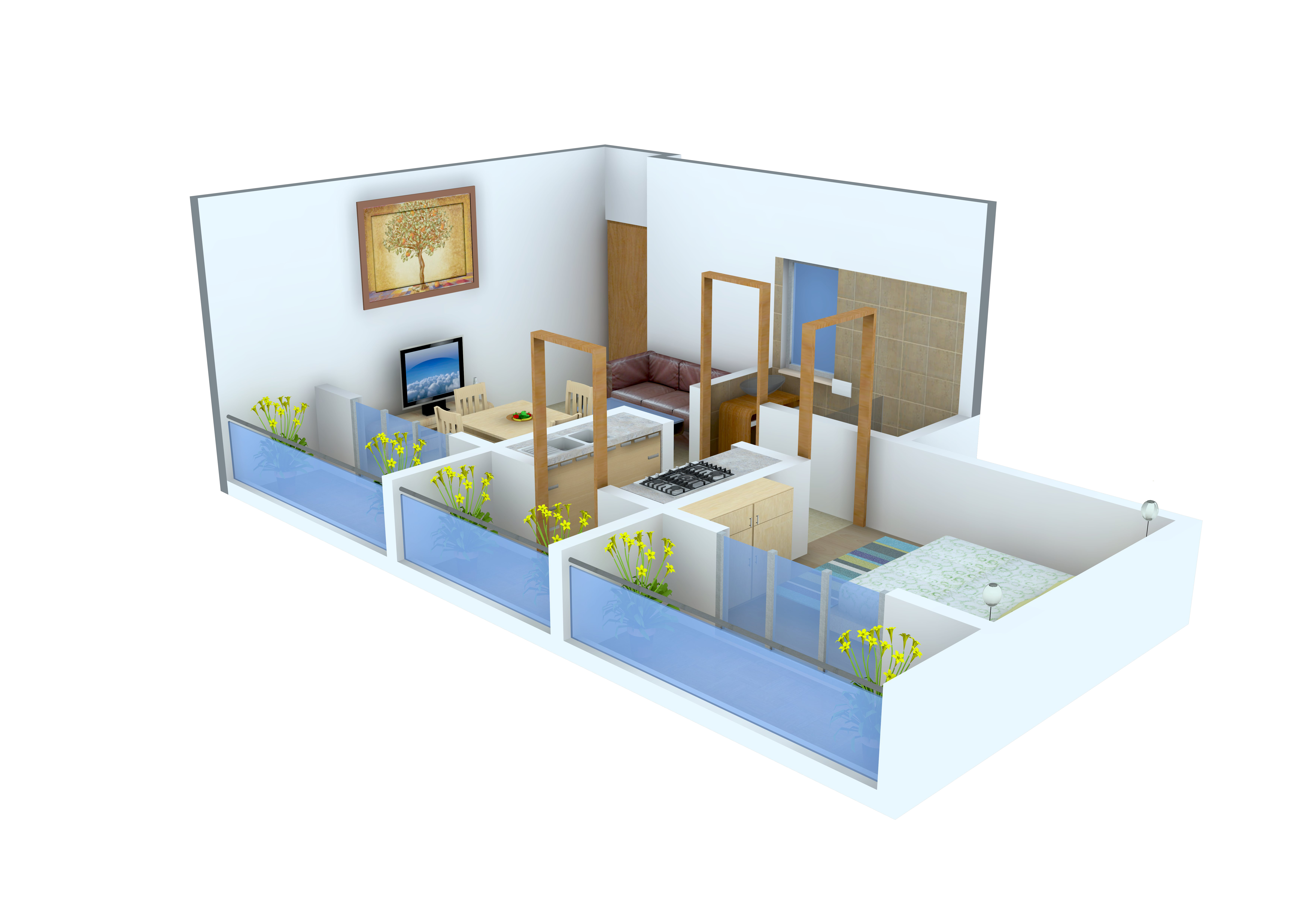 3DFloorPlan of Madhuraaj Gangeshwar