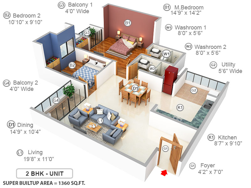 3DFloorPlan of Gopalan Sanskriti