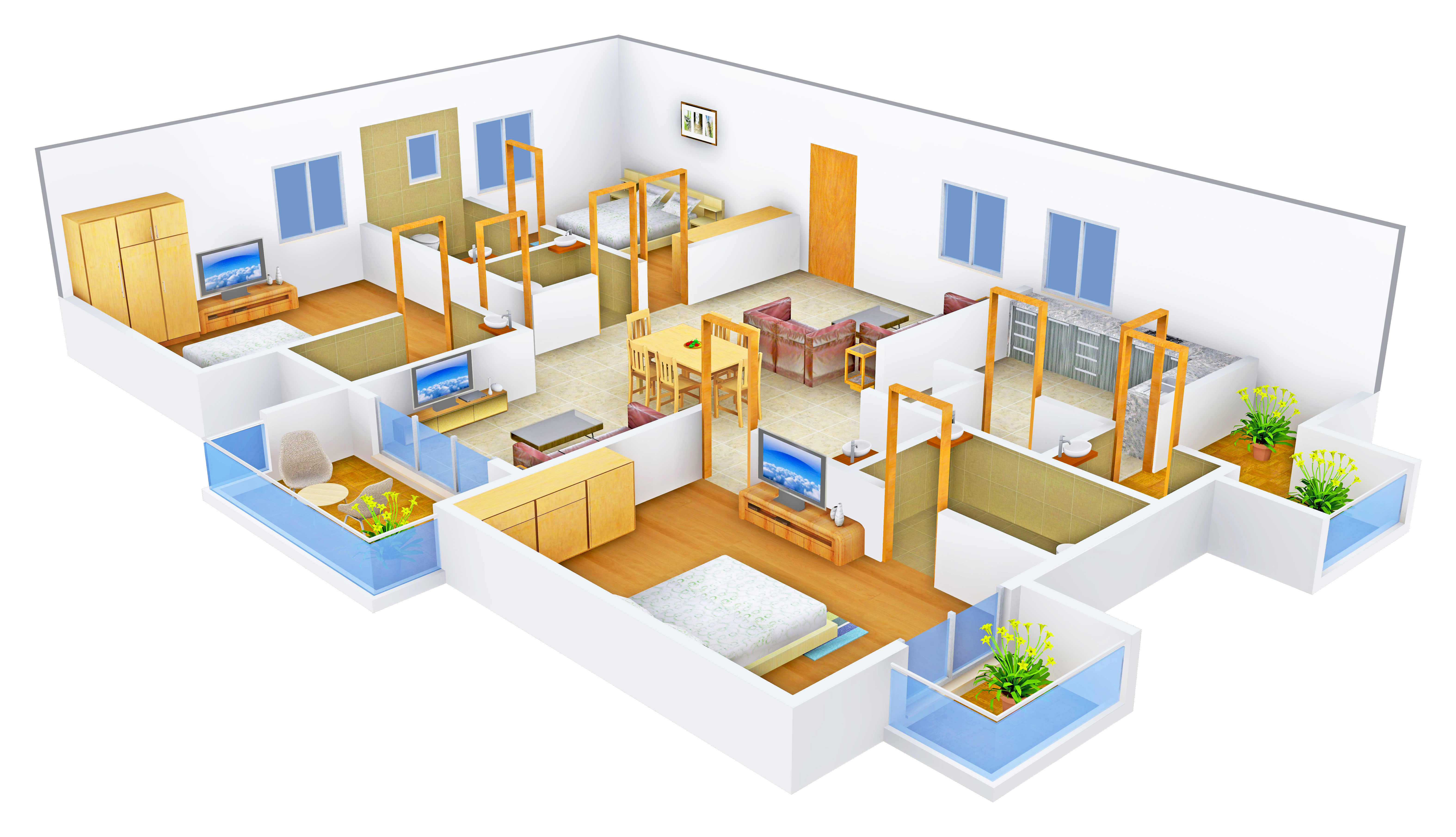 3DFloorPlan of Cybercity Rainbow Vistas Rock Garden