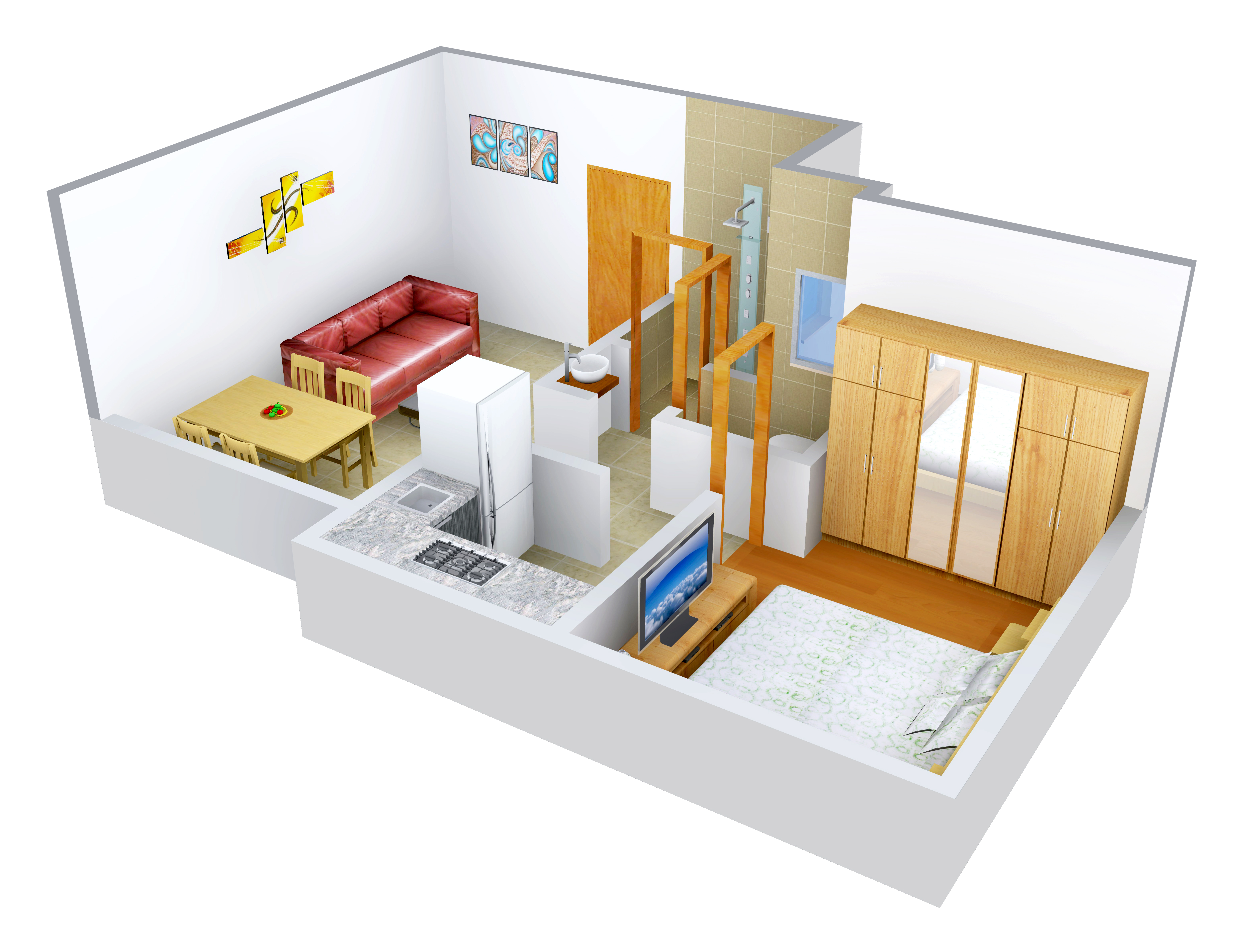 3DFloorPlan of Kaamdhenu Sai Ashok