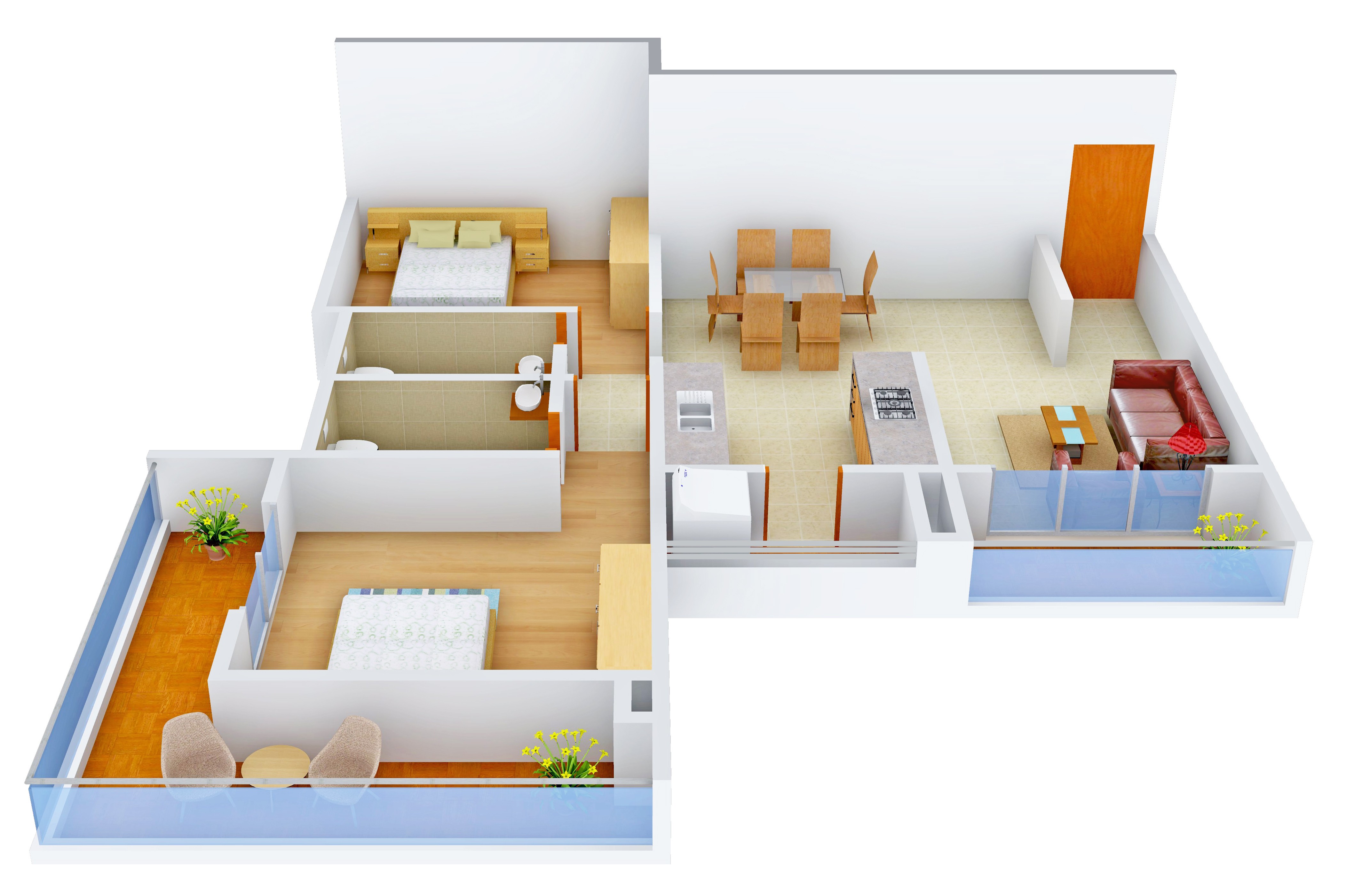 3DFloorPlan of Nitesh Columbus Square