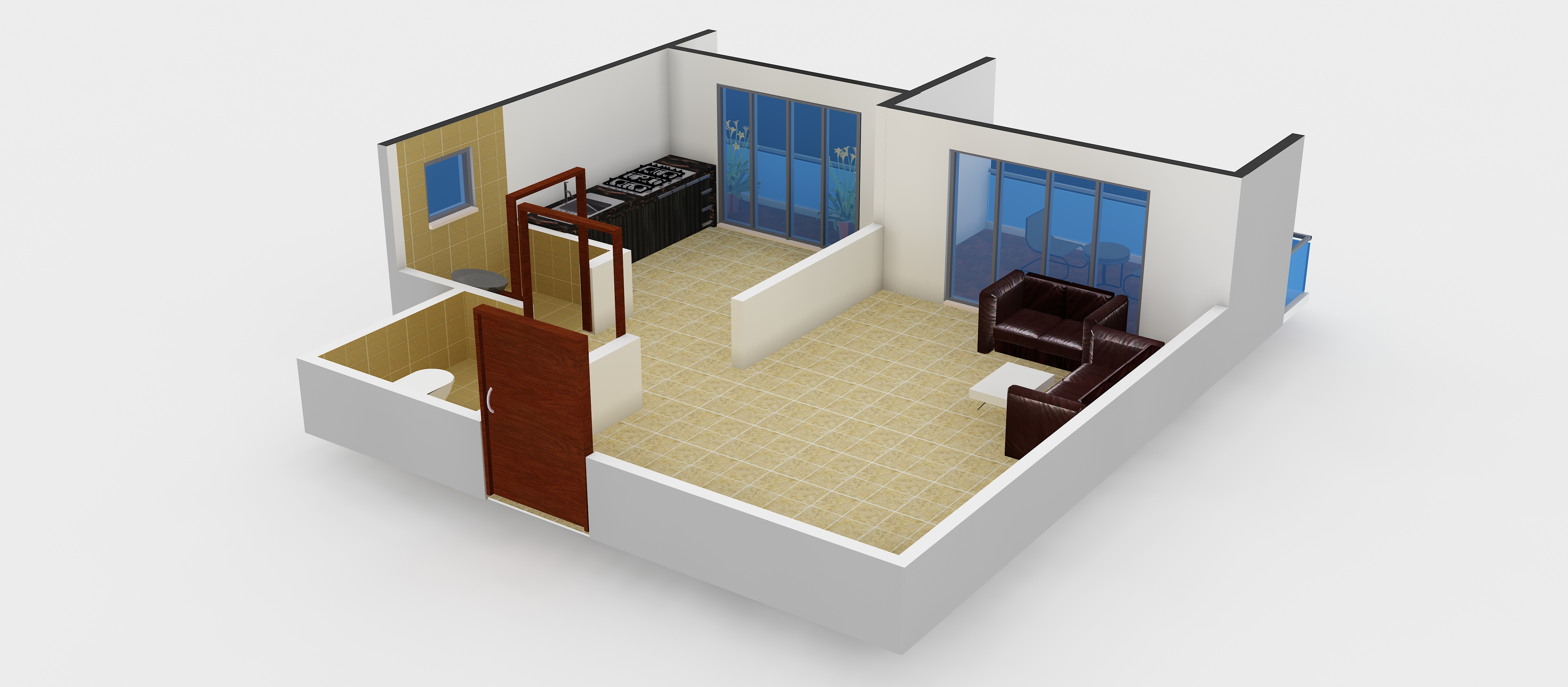 3DFloorPlan of Eco Shree Rajaram Niwas