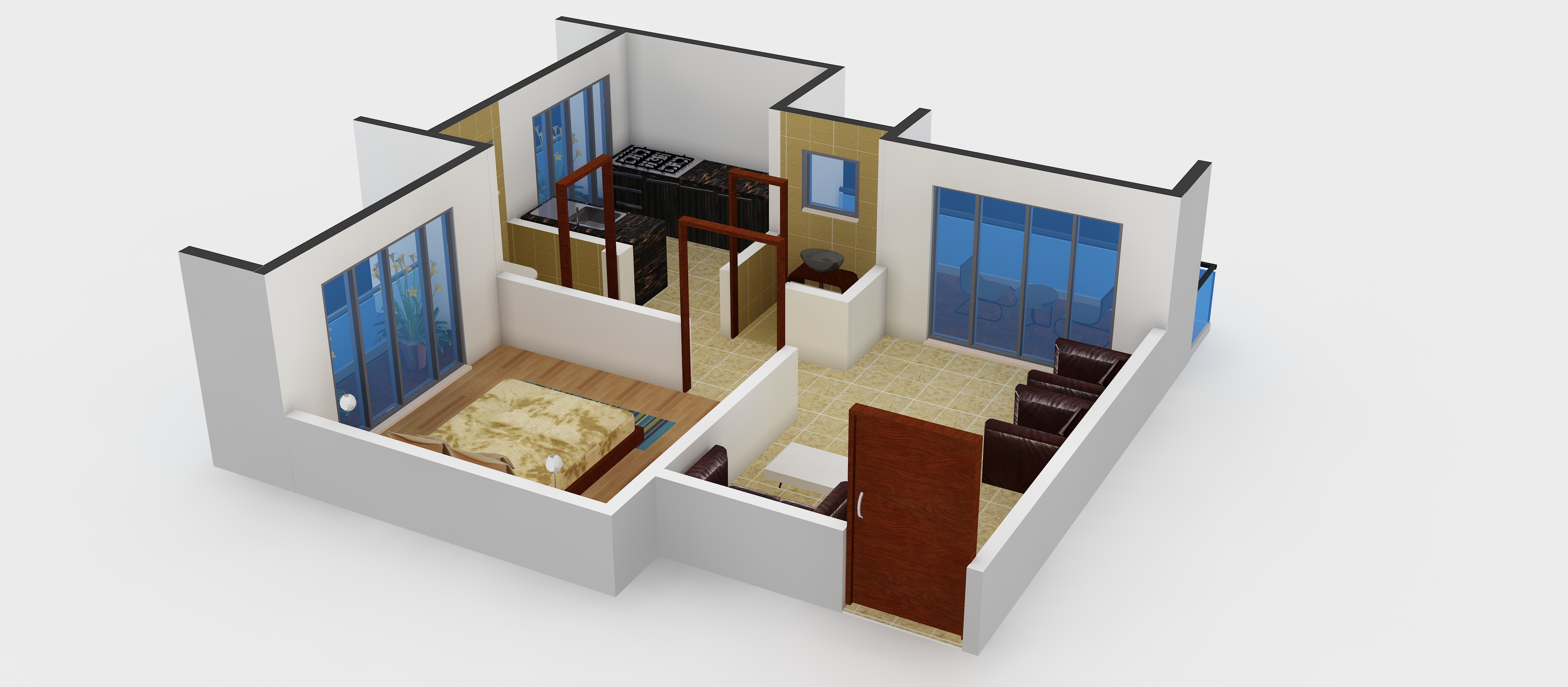 3DFloorPlan of Eco Shree Rajaram Niwas
