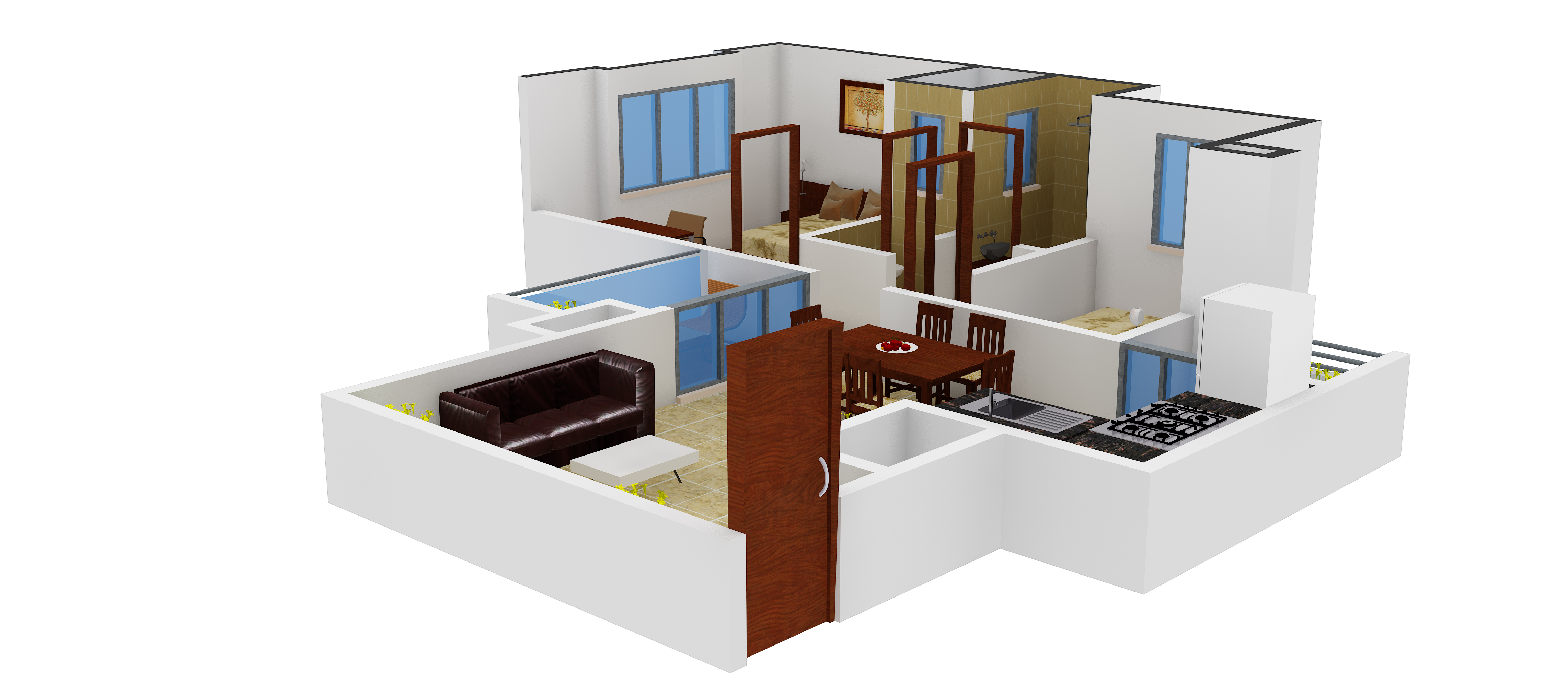 3DFloorPlan of Anshul Kanvas
