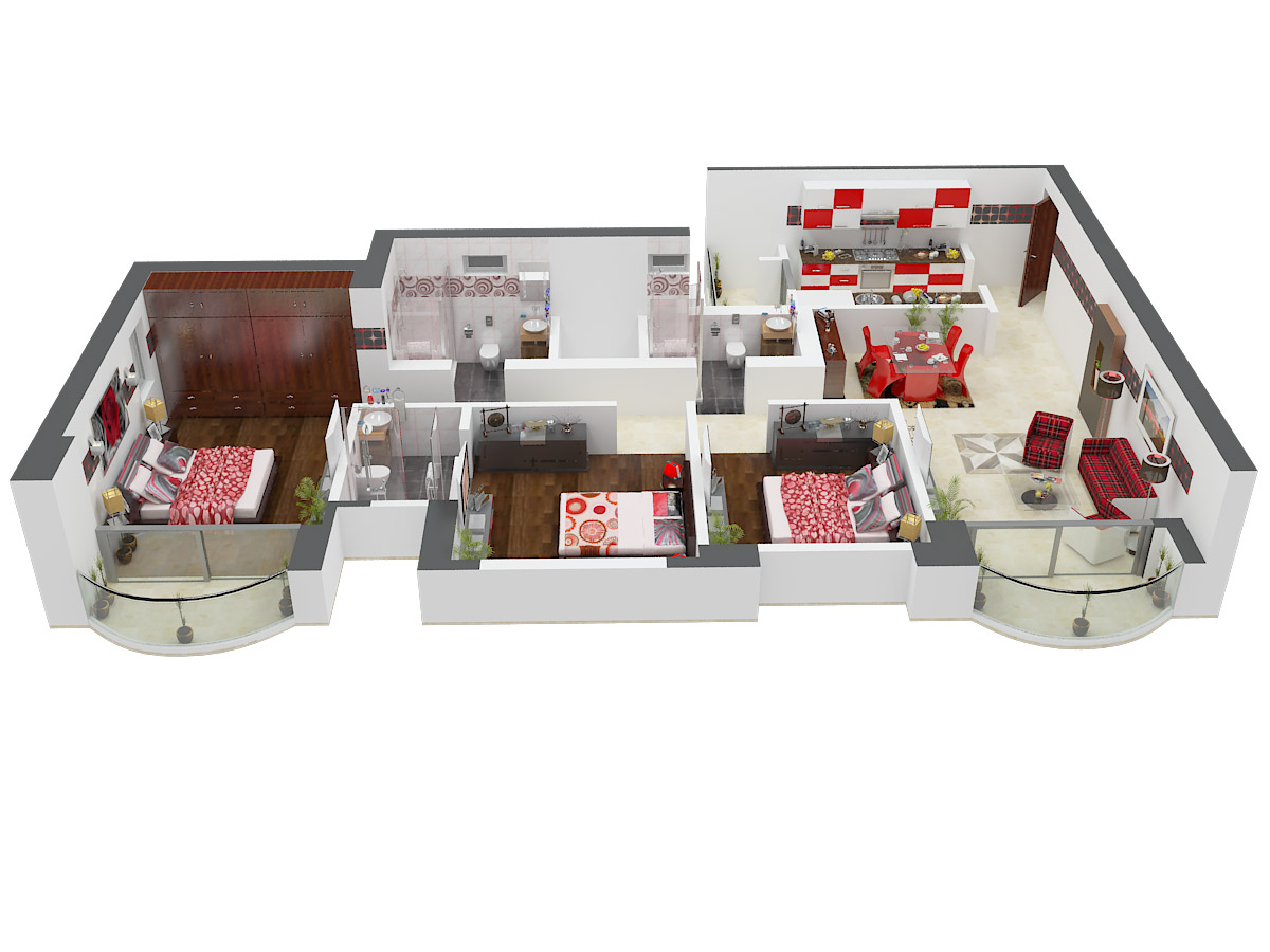 3DFloorPlan of Tata Aveza