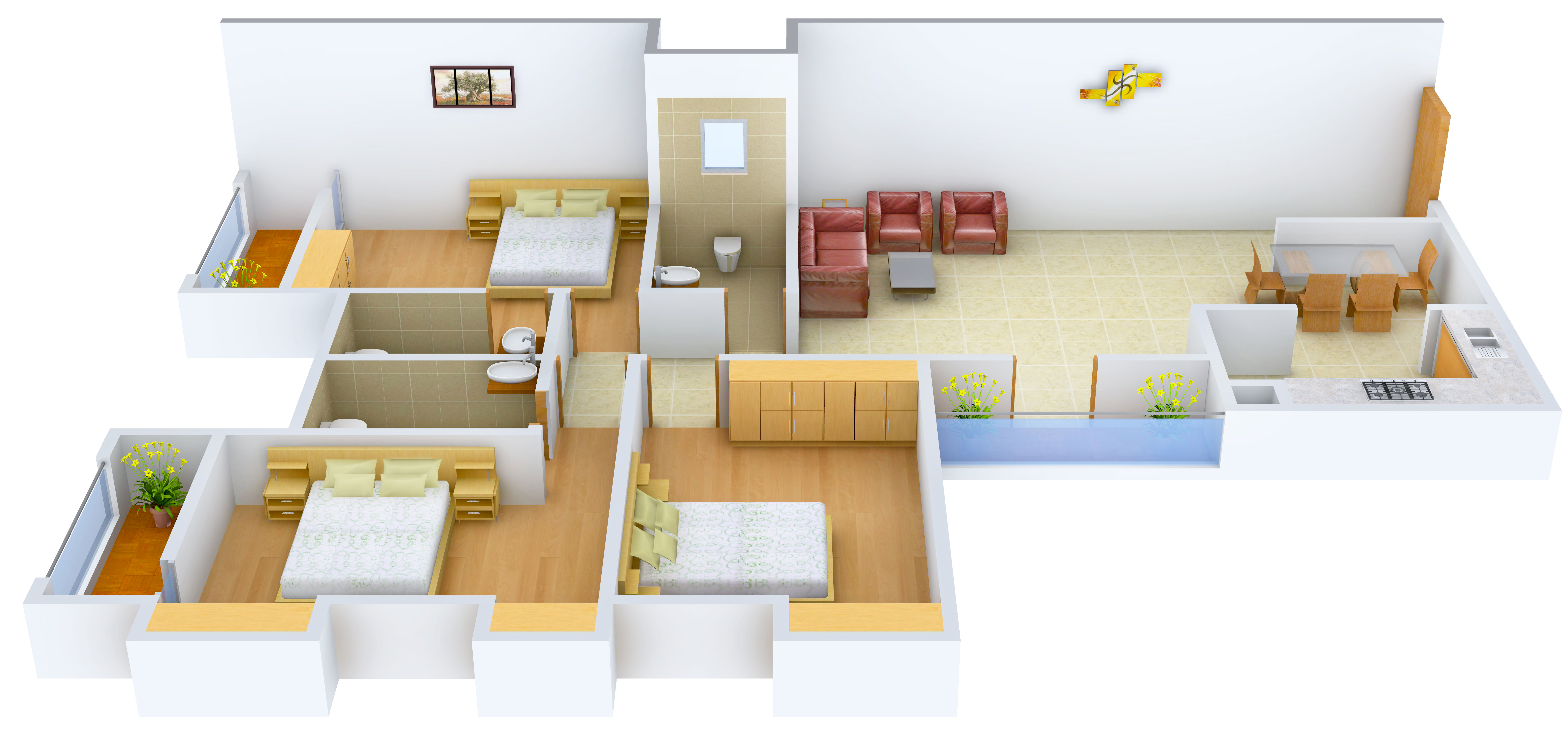 3DFloorPlan of Gopalan Atlantis