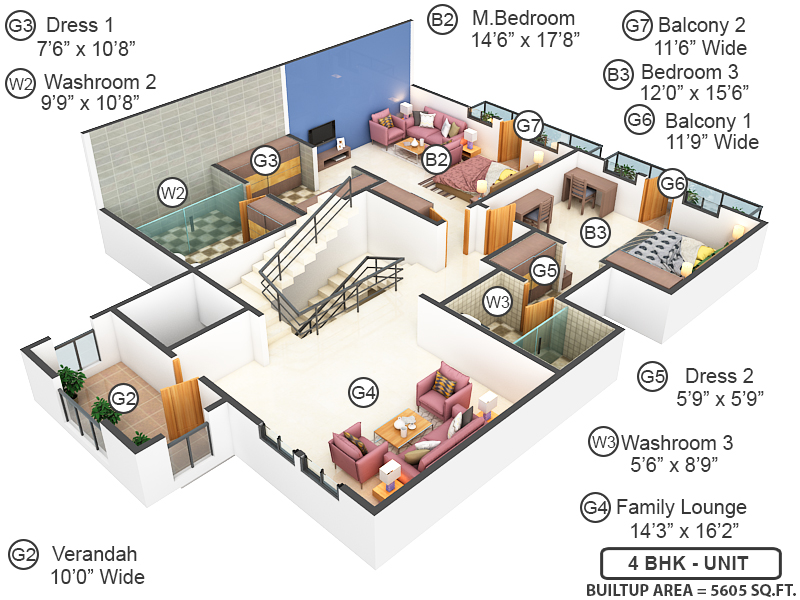 3DFloorPlan of Emaar Marbella