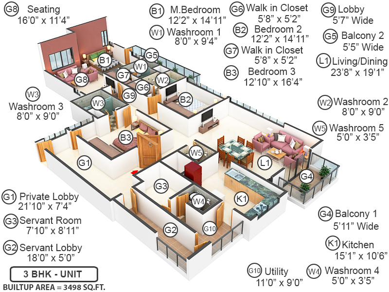 3DFloorPlan of Pioneer Araya