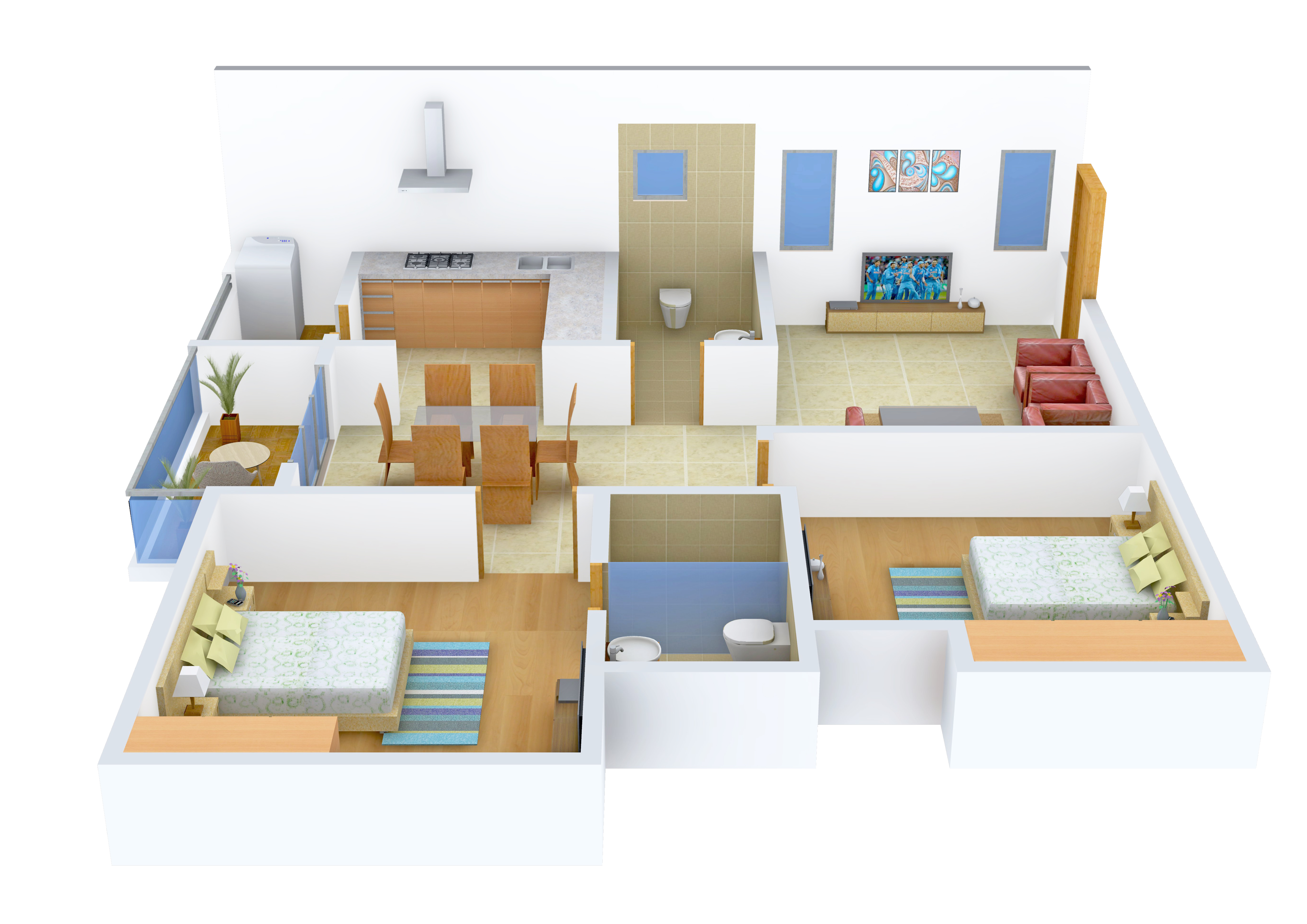 3DFloorPlan of Sree CRJ Residency