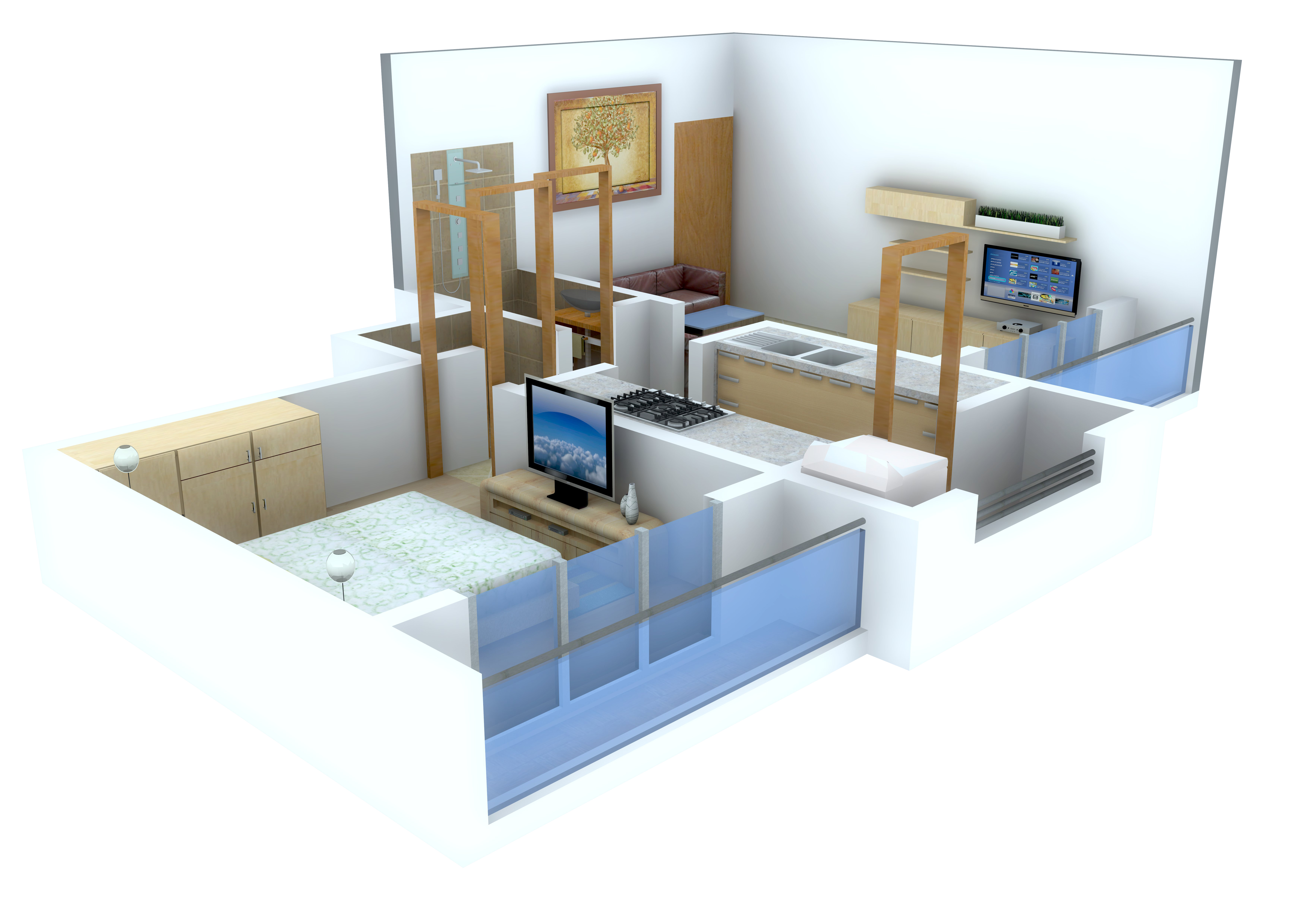 3DFloorPlan of Bachraj Paradise