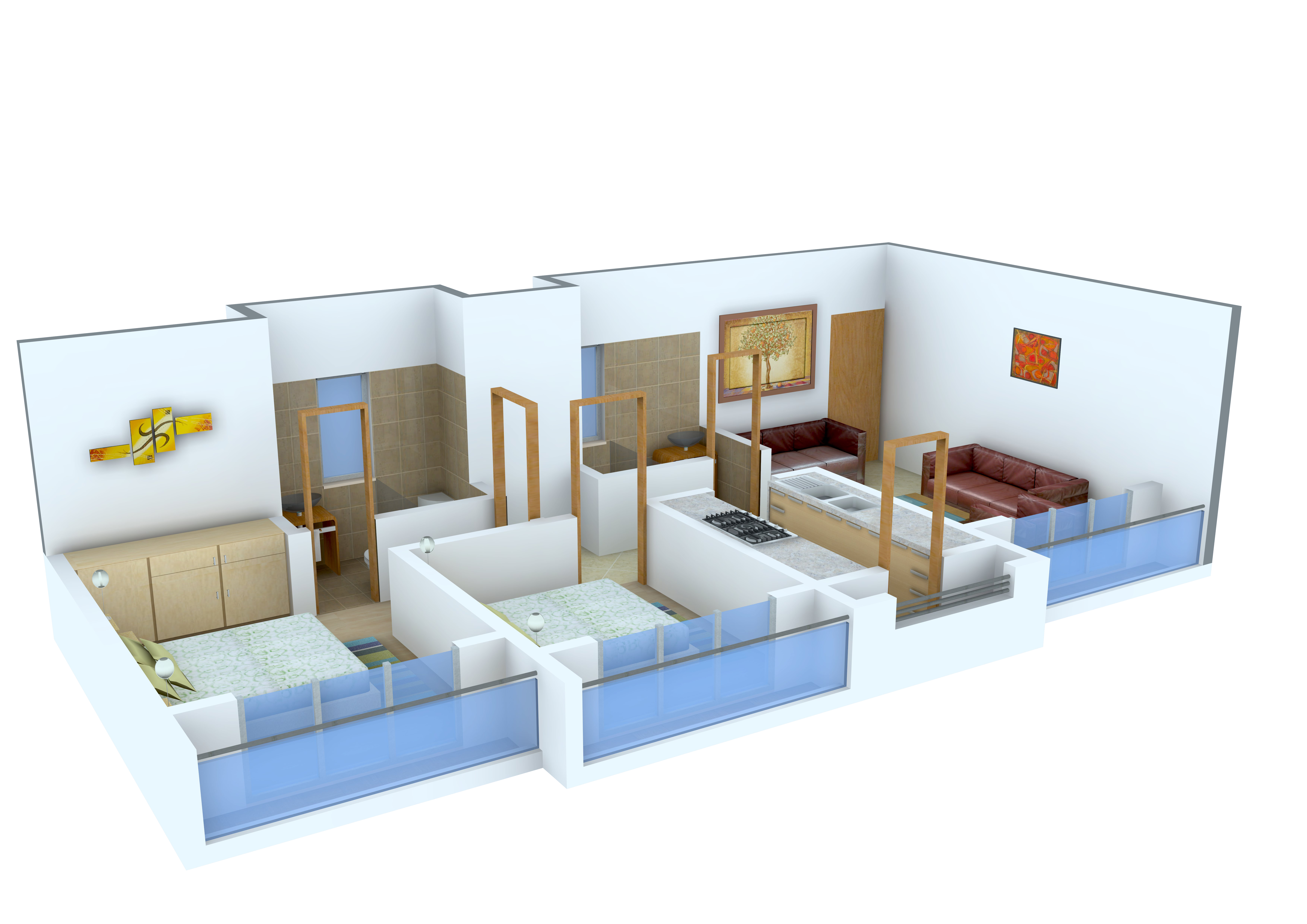 3DFloorPlan of Bachraj Paradise