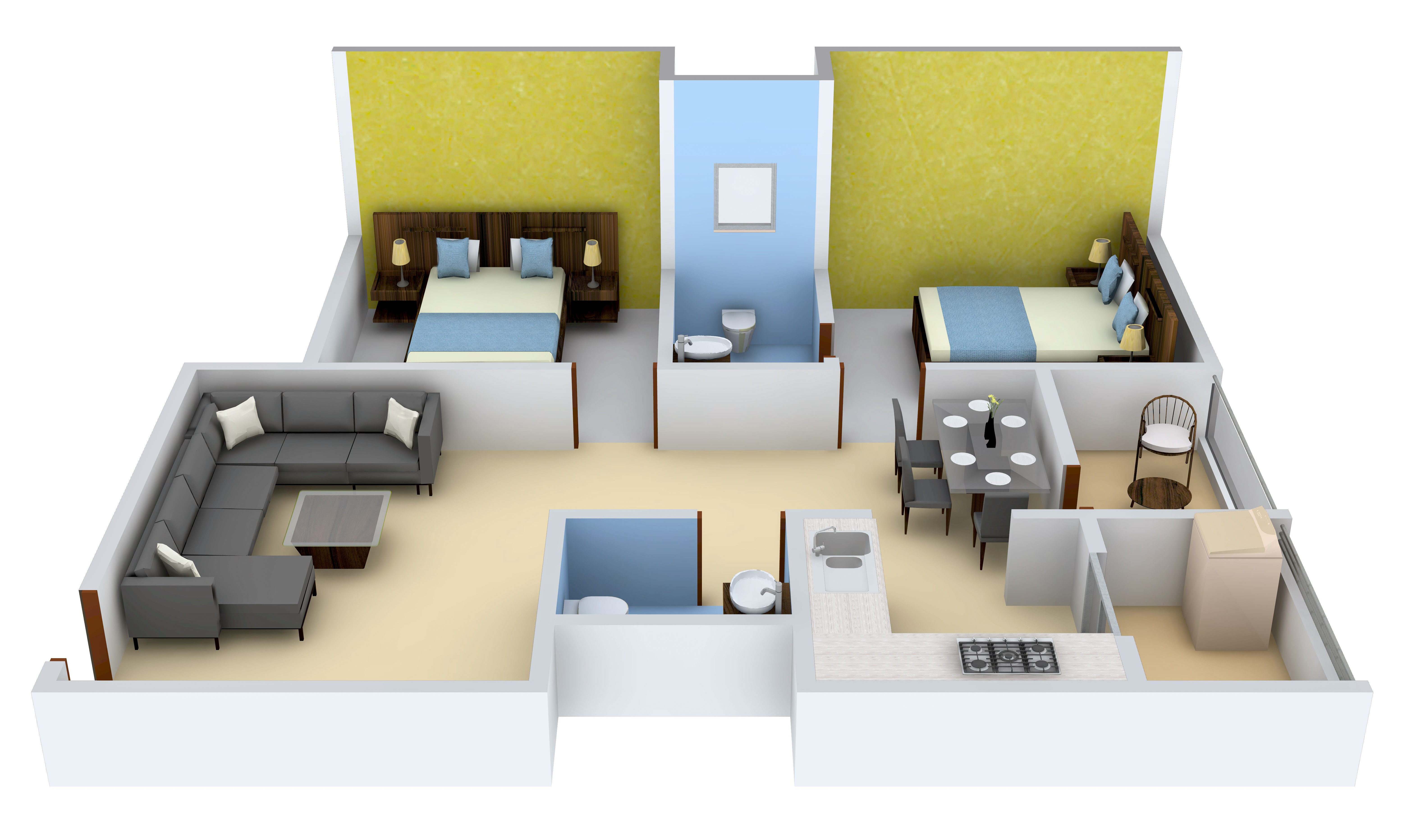 3DFloorPlan of Richmond Lake View