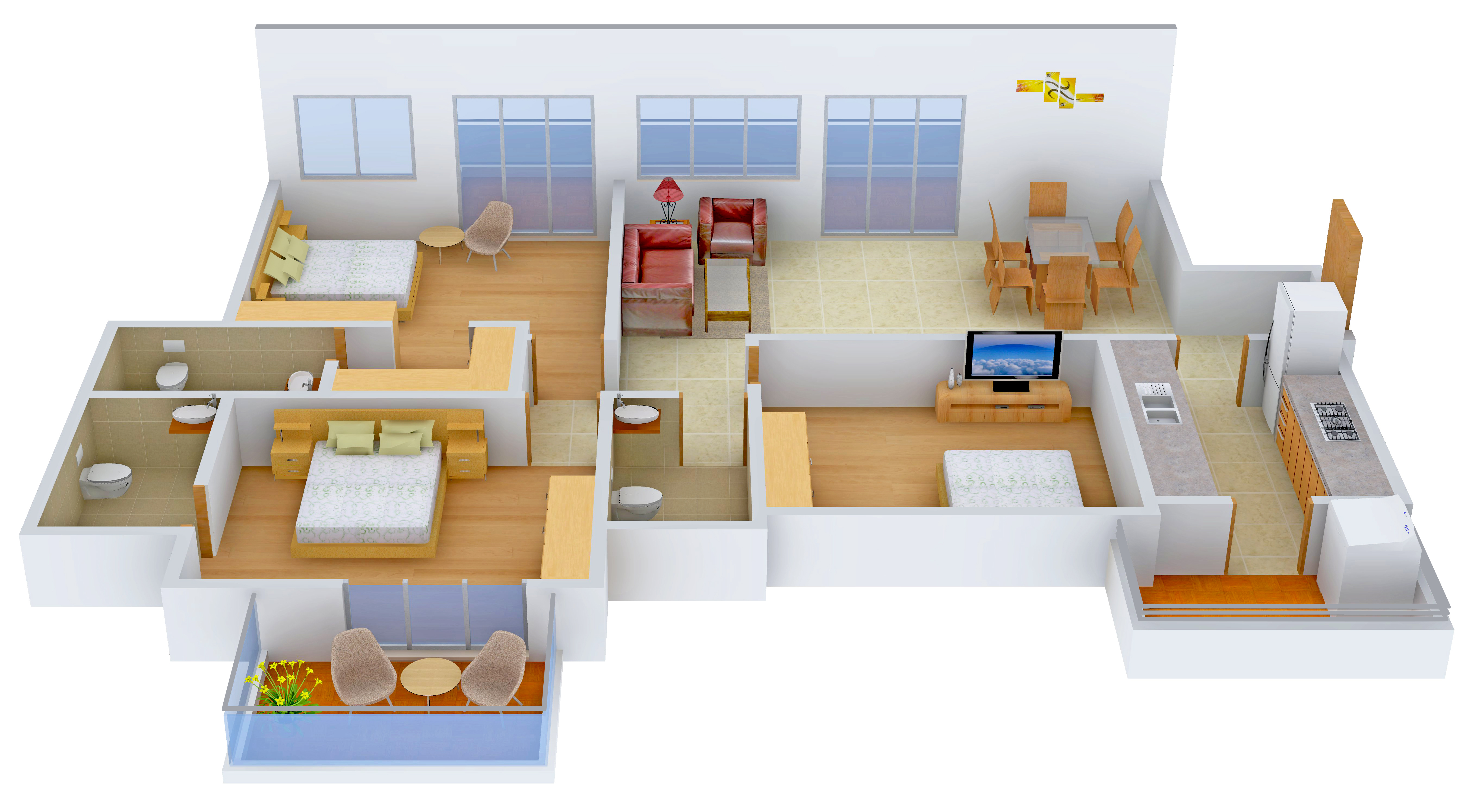3DFloorPlan of Ansal Amantre