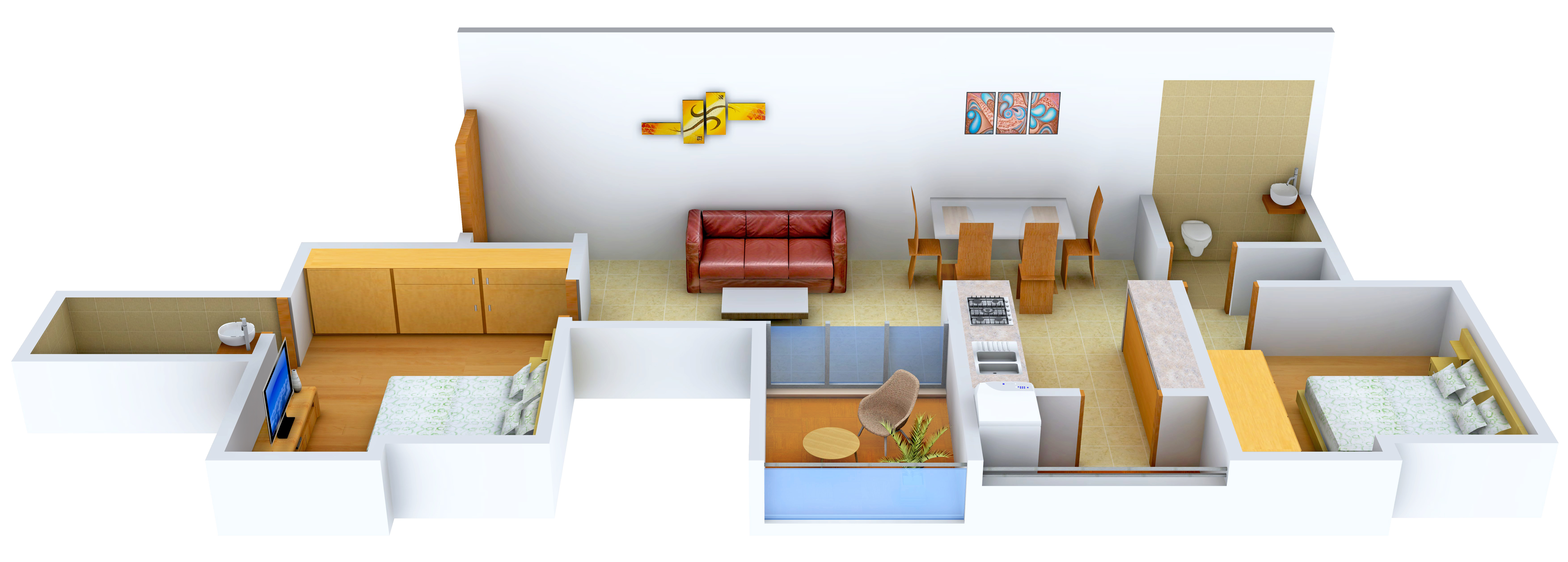 3DFloorPlan of Alliance Nisarg Leela