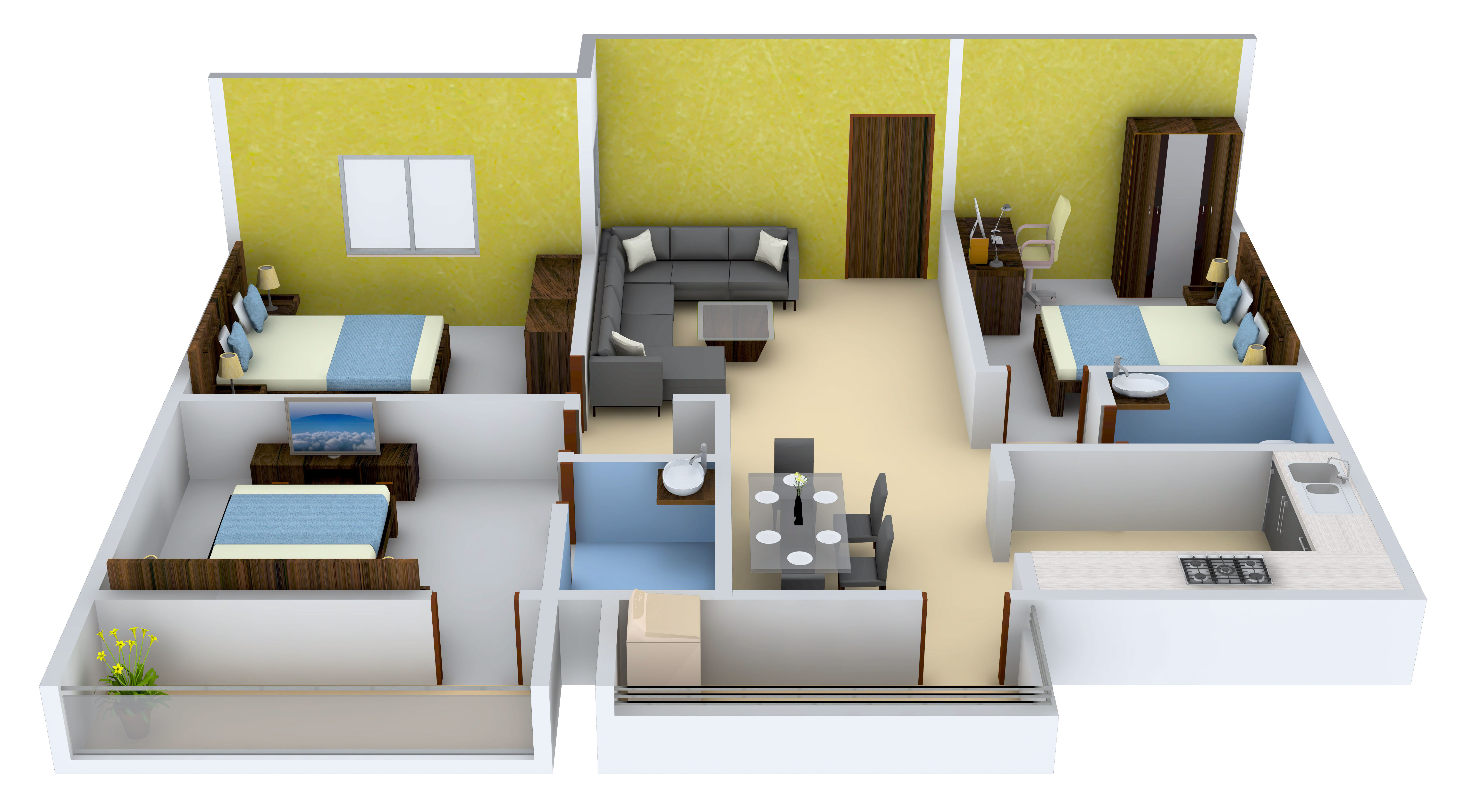 3DFloorPlan of Richmond Lake View