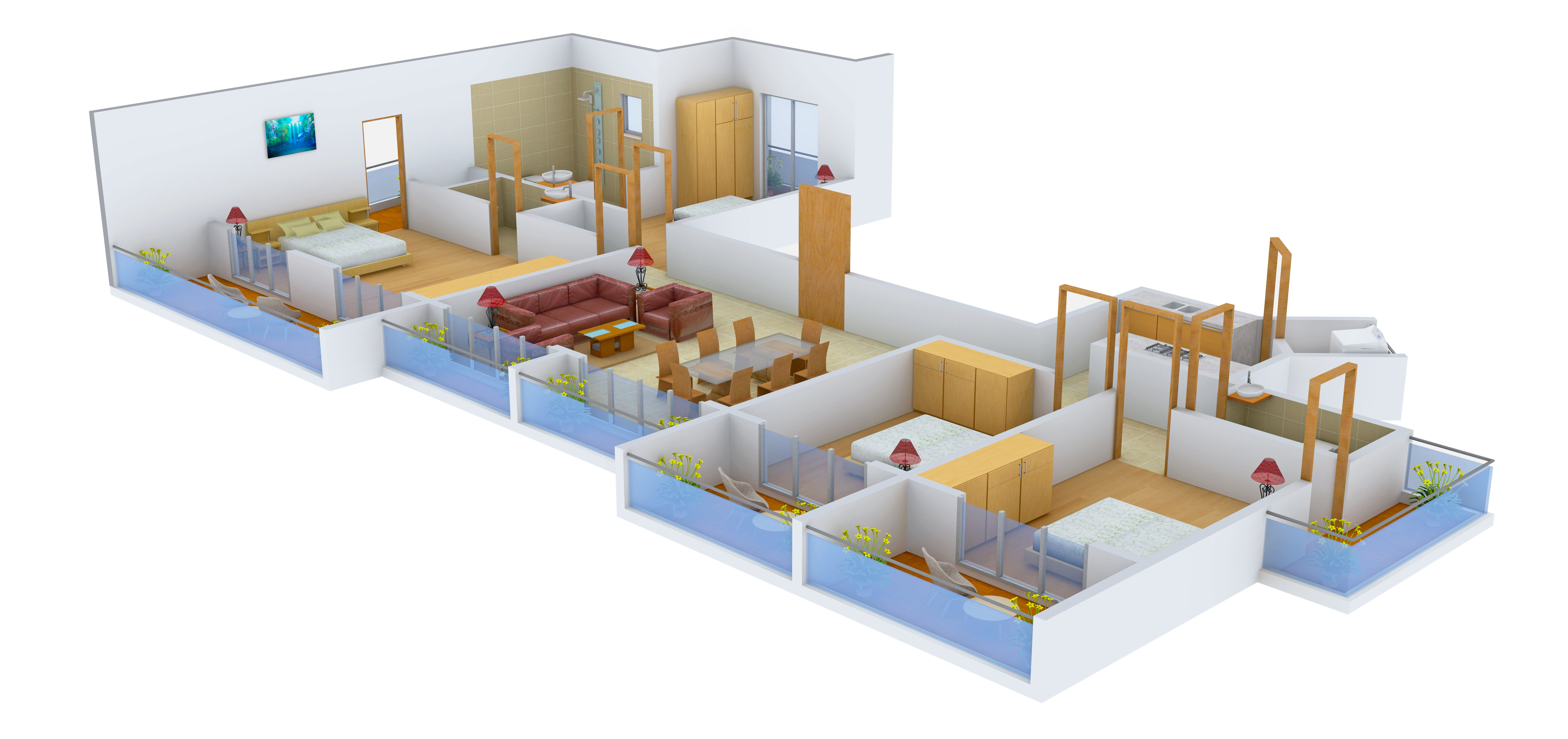 3DFloorPlan of Sadguru Platinum
