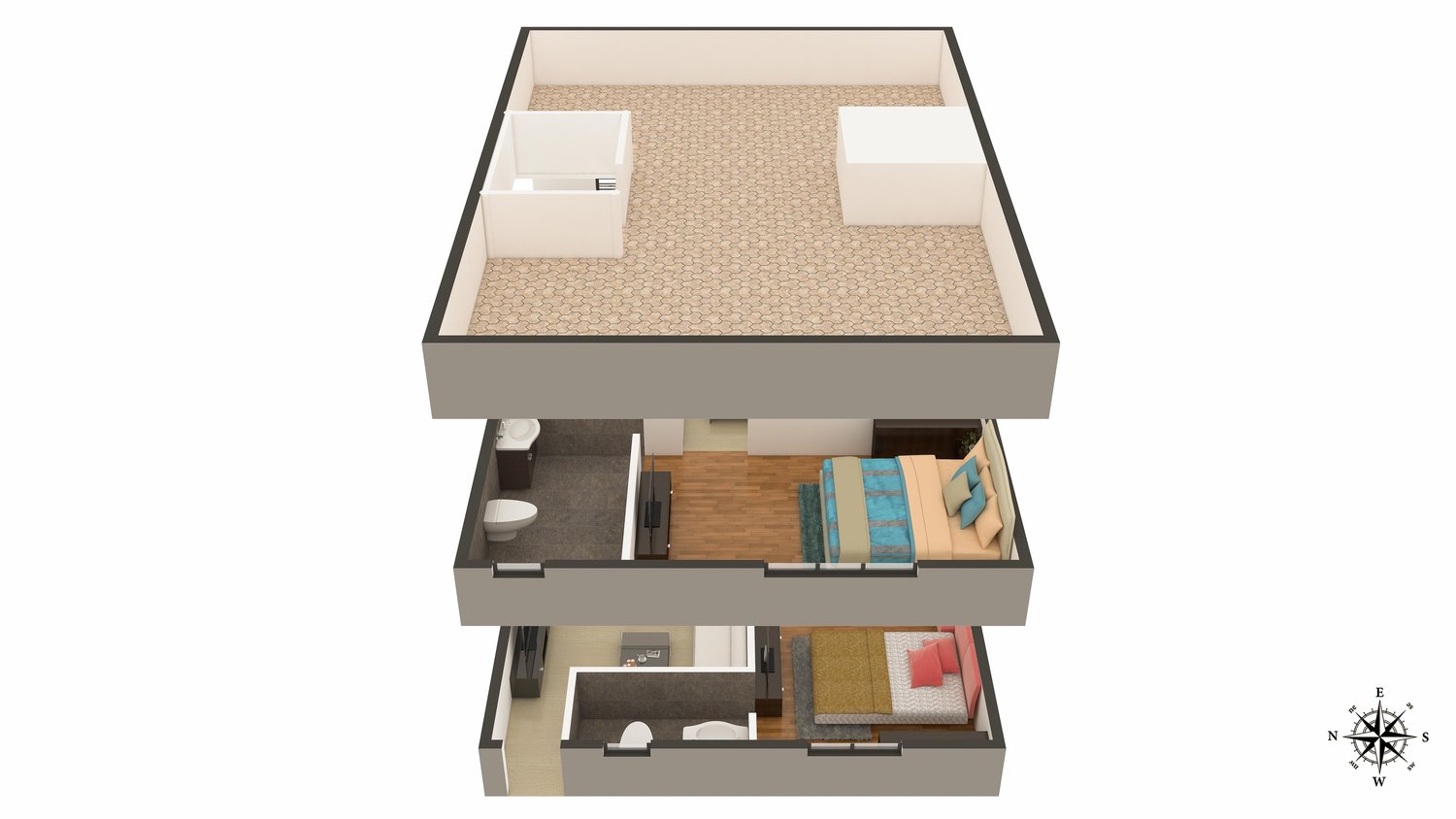 3DFloorPlan of Janapriya Silver Crest