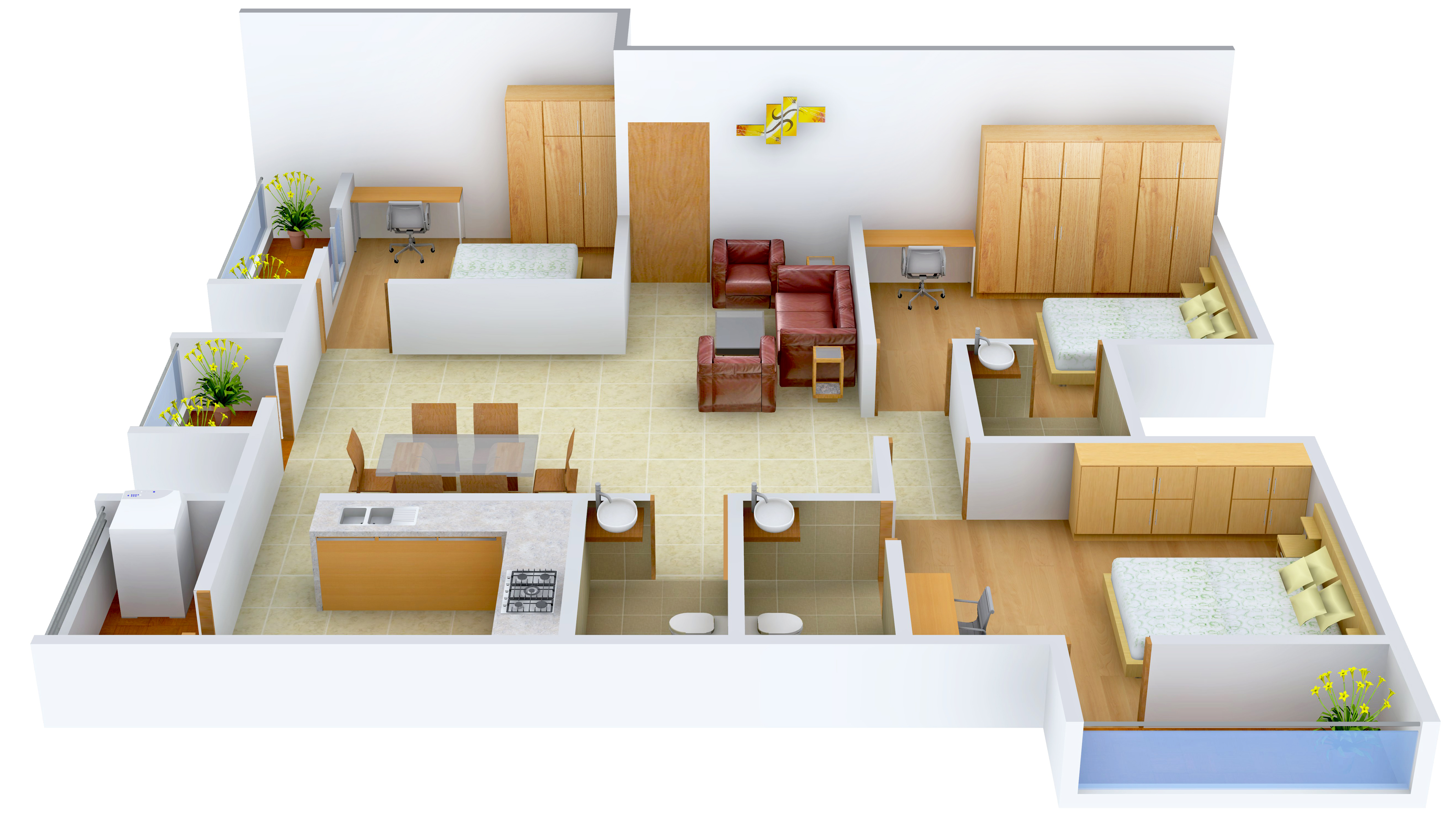 3DFloorPlan of Vmaks Rangoli