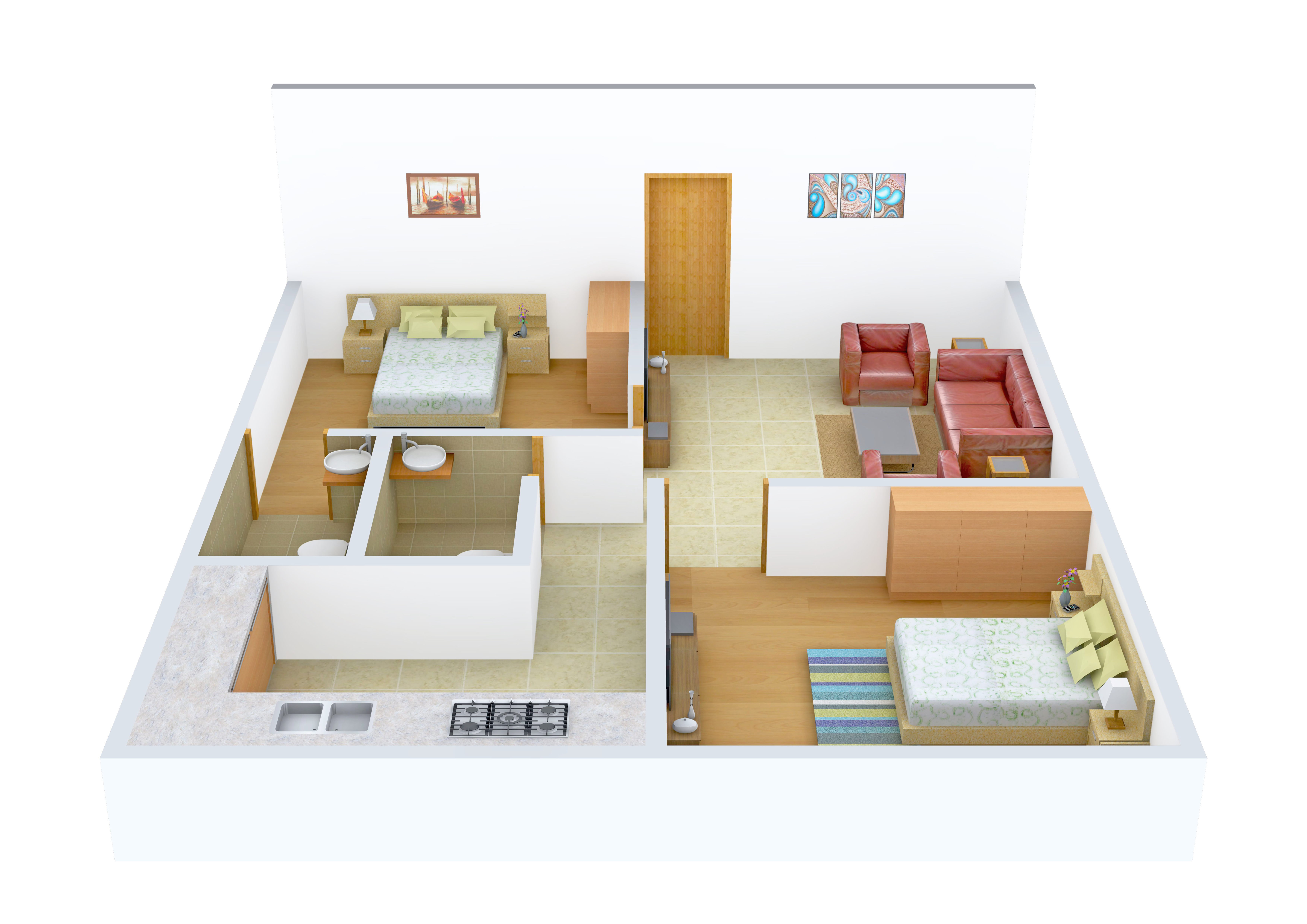 3DFloorPlan of Muthuram Muthuram Builders