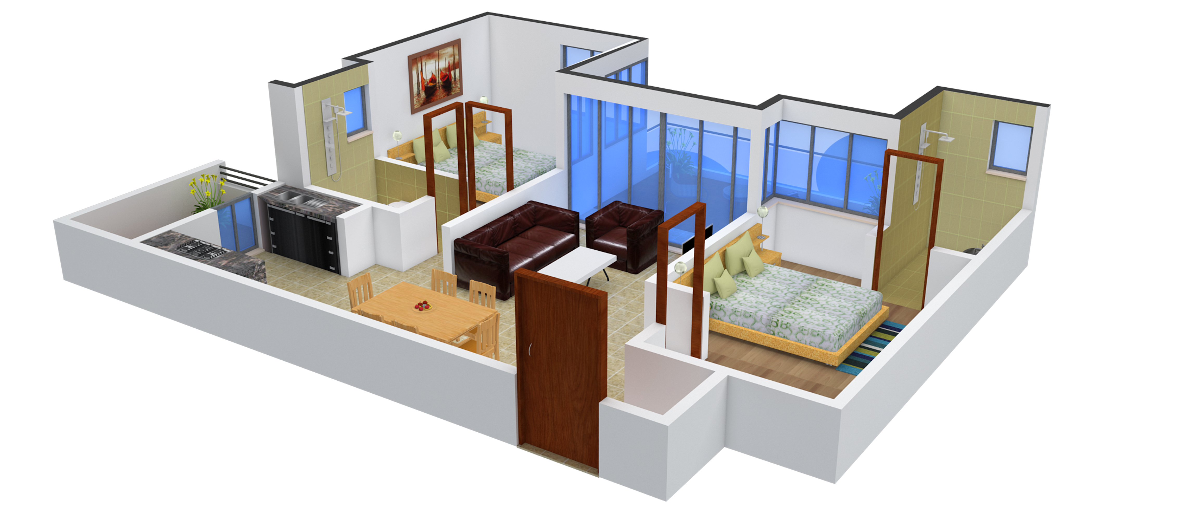 3DFloorPlan of Niranjan Tridha